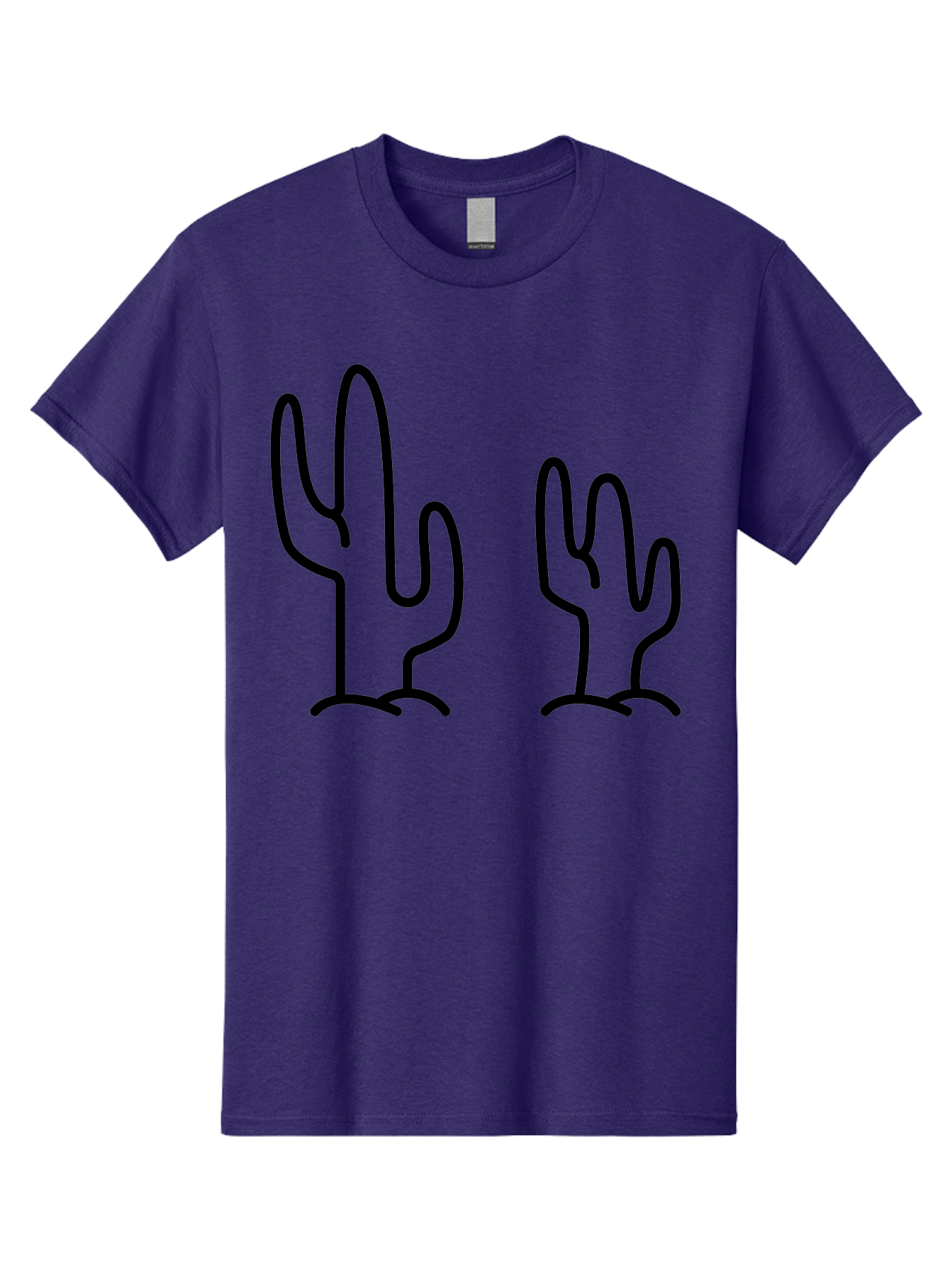 Cacti Men'S Graphic Tee, 100% Cotton, Comfortable Casual Summer Wear, Machine Washable, Cacti, Cactus Graphics, Simple Illustrations, Minimalist Design, Hand Drawn Art, Desert Plants, Outline Drawings, Black Lines - Aaa160 9
