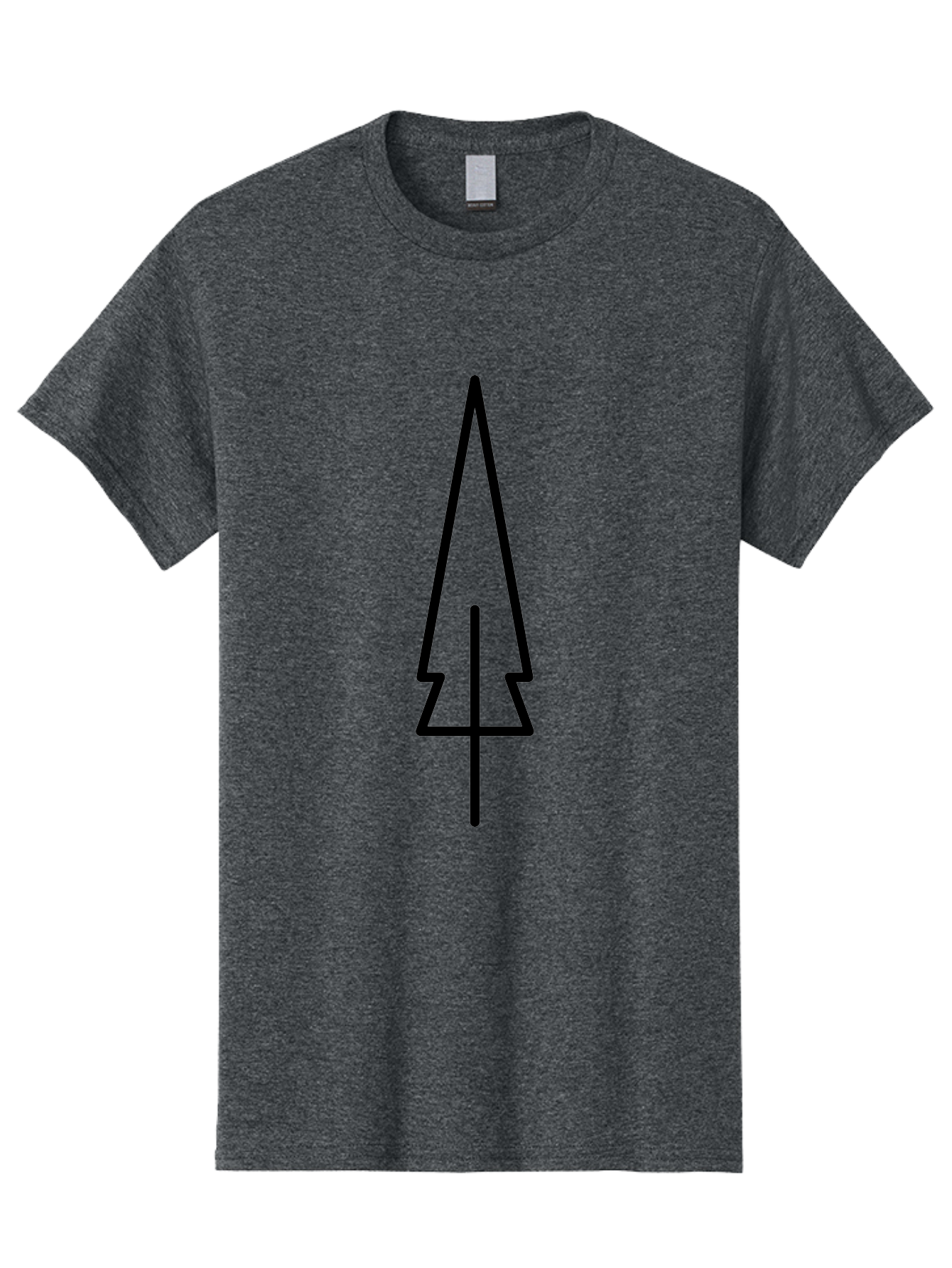 Christmas-Tree-5 Men'S Graphic Tee, 100% Cotton, Comfortable Casual Summer Wear, Machine Washable, Christmas Tree Outline, Festive Symbol, Holiday Icon, Minimalist Design, Black Silhouette, Simple Christmas Graphic, Winter Symbol - Aaa174 25