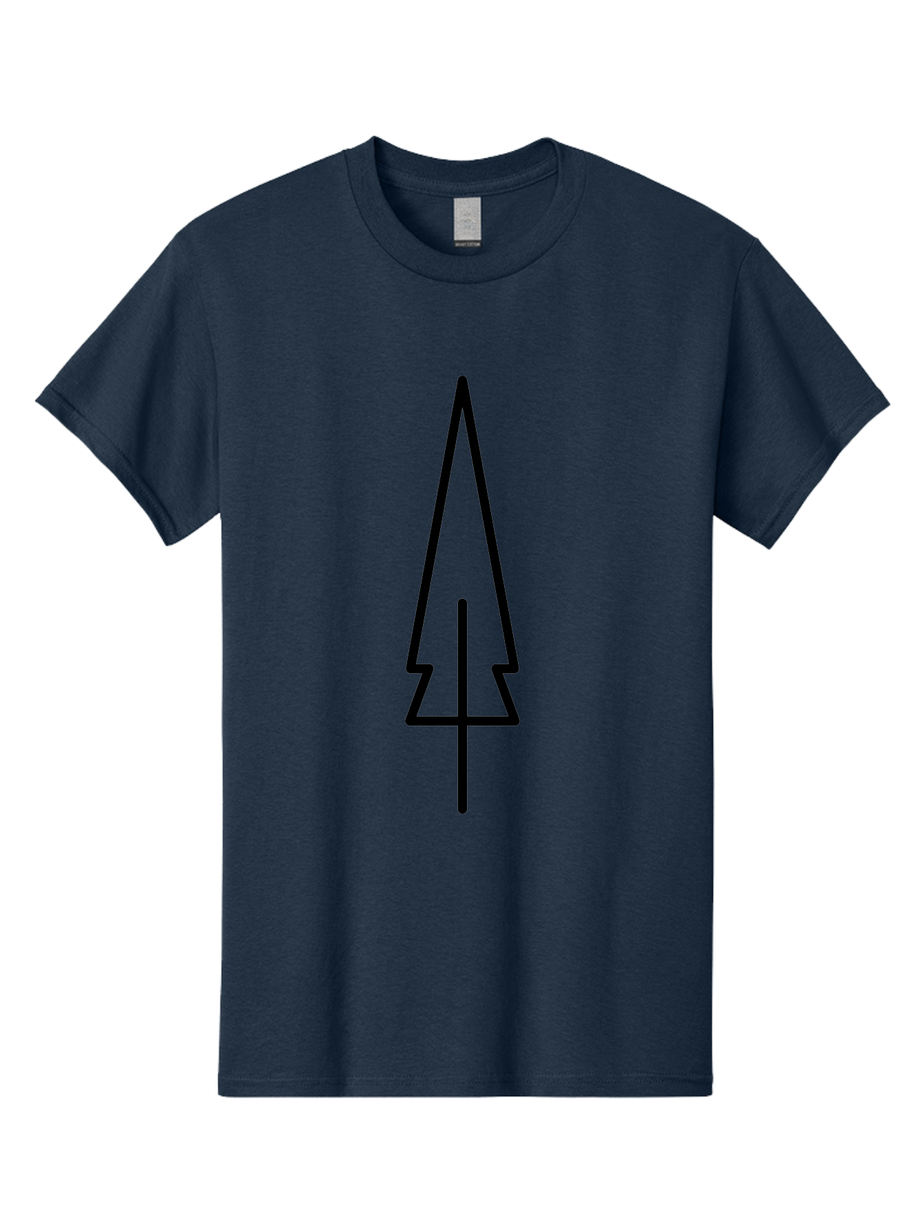Christmas-Tree-5 Men'S Graphic Tee, 100% Cotton, Comfortable Casual Summer Wear, Machine Washable, Christmas Tree Outline, Festive Symbol, Holiday Icon, Minimalist Design, Black Silhouette, Simple Christmas Graphic, Winter Symbol - Aaa174 9