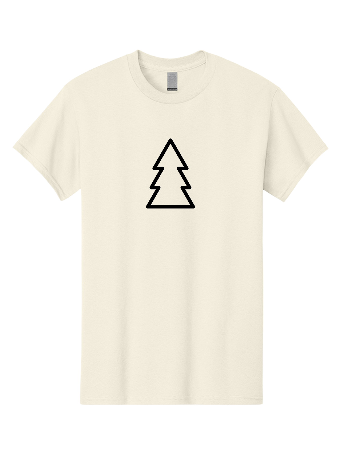 Christmas-Tree-Icon Men'S Graphic Tee, 100% Cotton, Comfortable Casual Summer Wear, Machine Washable, Christmas Tree, Holiday Symbol, Festive Decoration, Minimalist Design, Simple Icon, Evergreen Tree, Seasonal Graphics, - Aaa175 15