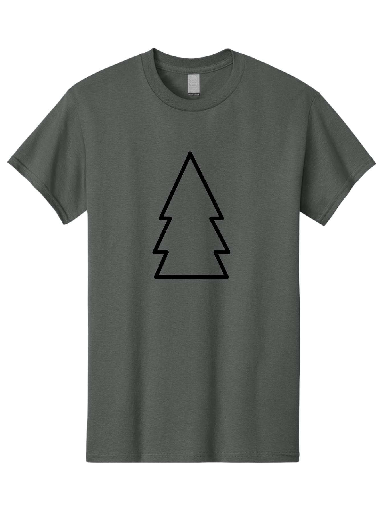 Christmas-Tree Men'S Graphic Tee, 100% Cotton, Comfortable Casual Summer Wear, Machine Washable, Christmas Tree Icon, Simple Design, Black Outline, Festive Symbol, Holiday Decoration, Minimalist Graphic, Seasonal Illustration - Aaa176 21