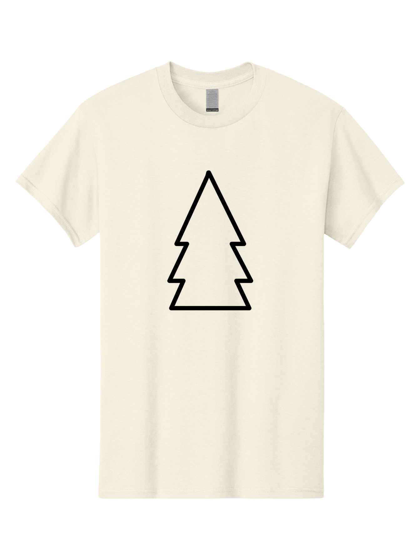 Christmas-Tree Men'S Graphic Tee, 100% Cotton, Comfortable Casual Summer Wear, Machine Washable, Christmas Tree Icon, Simple Design, Black Outline, Festive Symbol, Holiday Decoration, Minimalist Graphic, Seasonal Illustration - Aaa176 15
