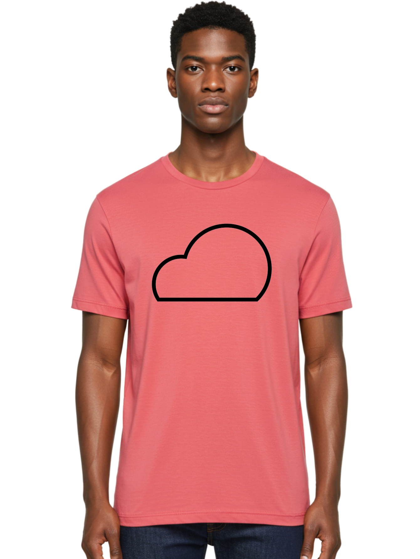 Cloud-1 Men'S Graphic Tee, 100% Cotton, Comfortable Casual Summer Wear, Machine Washable, Cloud Shape, Minimalist Design, Simple Graphics, Outline Style, Modern Icon, Weather Symbol, Abstract Shape - Aaa177 14