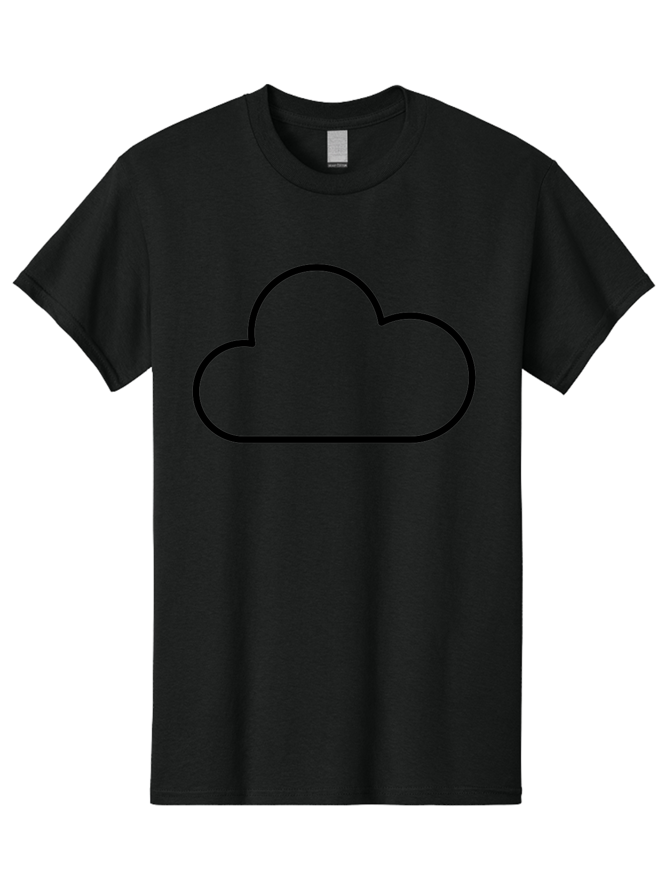 Cloud-2 Men'S Graphic Tee, 100% Cotton, Comfortable Casual Summer Wear, Machine Washable, Simple Cloud Icon, Cloud Computing, Digital Storage, Minimalist Design, Black Outline, Cloud Technology - Aaa178 5