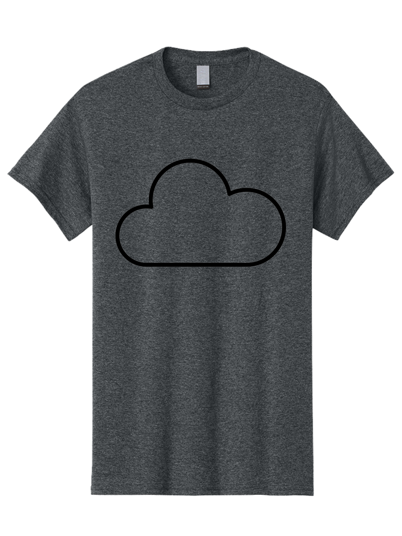 Cloud-2 Men'S Graphic Tee, 100% Cotton, Comfortable Casual Summer Wear, Machine Washable, Simple Cloud Icon, Cloud Computing, Digital Storage, Minimalist Design, Black Outline, Cloud Technology - Aaa178 25