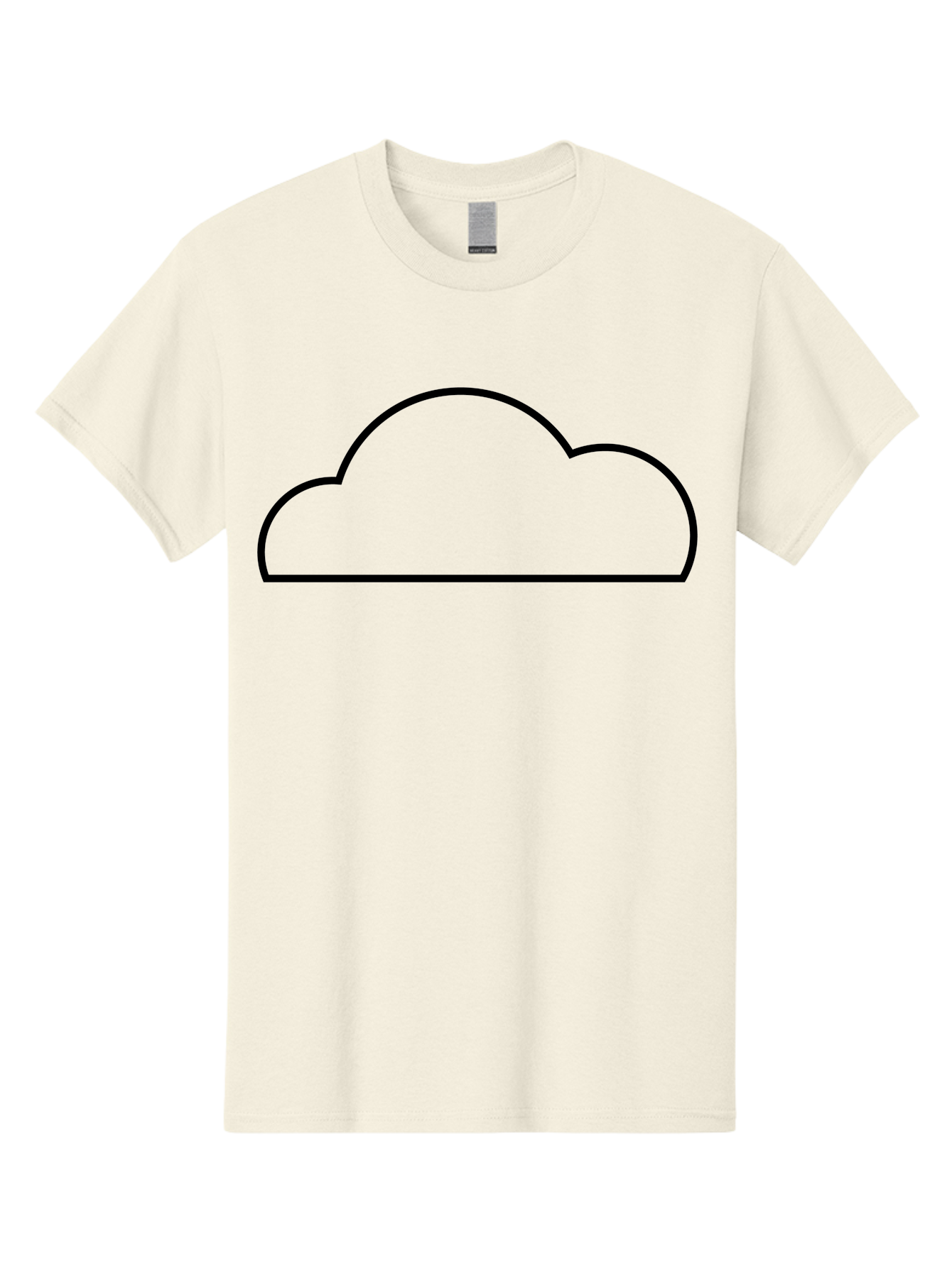 Cloud Men'S Graphic Tee, 100% Cotton, Comfortable Casual Summer Wear, Machine Washable, Cloud Icon, Simple Design, Minimalist Art, Black Outline, Cloud Computing, Abstract Shape, Modern Graphics - Aaa179 9