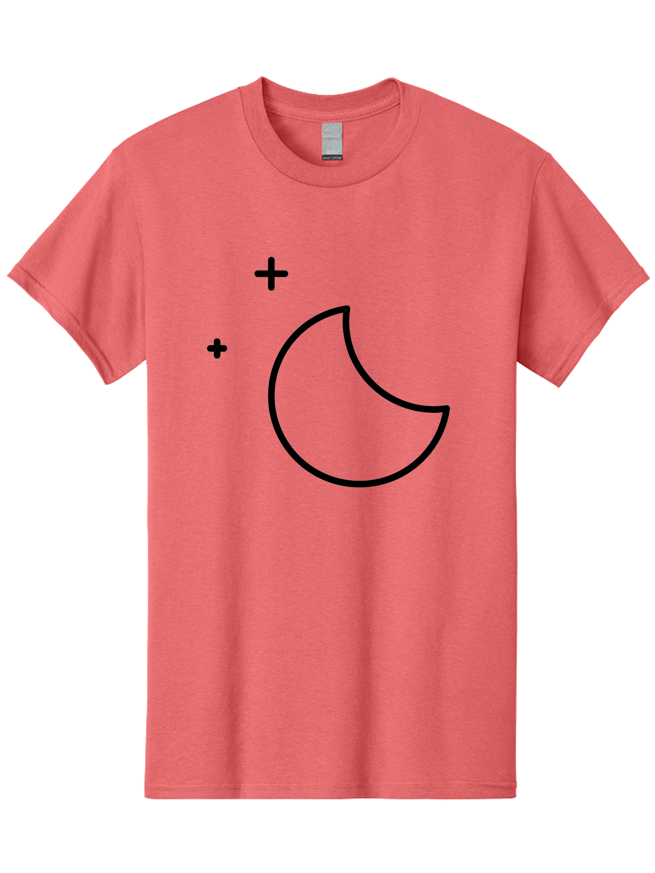 Crescent-Moon-And-Plus-Signs Men'S Graphic Tee, 100% Cotton, Comfortable Casual Summer Wear, Machine Washable, Crescent Moon Shape, Plus Signs, Minimalist Design, Simple Graphics, Lunar Symbol, Celestial Body, Moon Phase, Astrology, - Aaa180 13