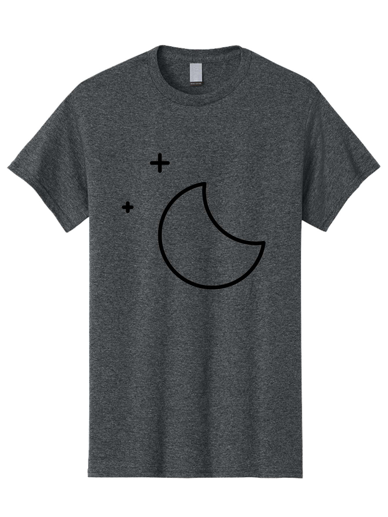 Crescent-Moon-And-Plus-Signs Men'S Graphic Tee, 100% Cotton, Comfortable Casual Summer Wear, Machine Washable, Crescent Moon Shape, Plus Signs, Minimalist Design, Simple Graphics, Lunar Symbol, Celestial Body, Moon Phase, Astrology, - Aaa180 21