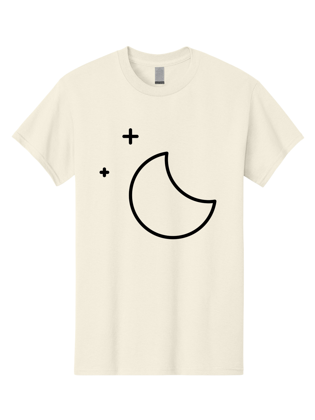 Crescent-Moon-And-Plus-Signs Men'S Graphic Tee, 100% Cotton, Comfortable Casual Summer Wear, Machine Washable, Crescent Moon Shape, Plus Signs, Minimalist Design, Simple Graphics, Lunar Symbol, Celestial Body, Moon Phase, Astrology, - Aaa180 19