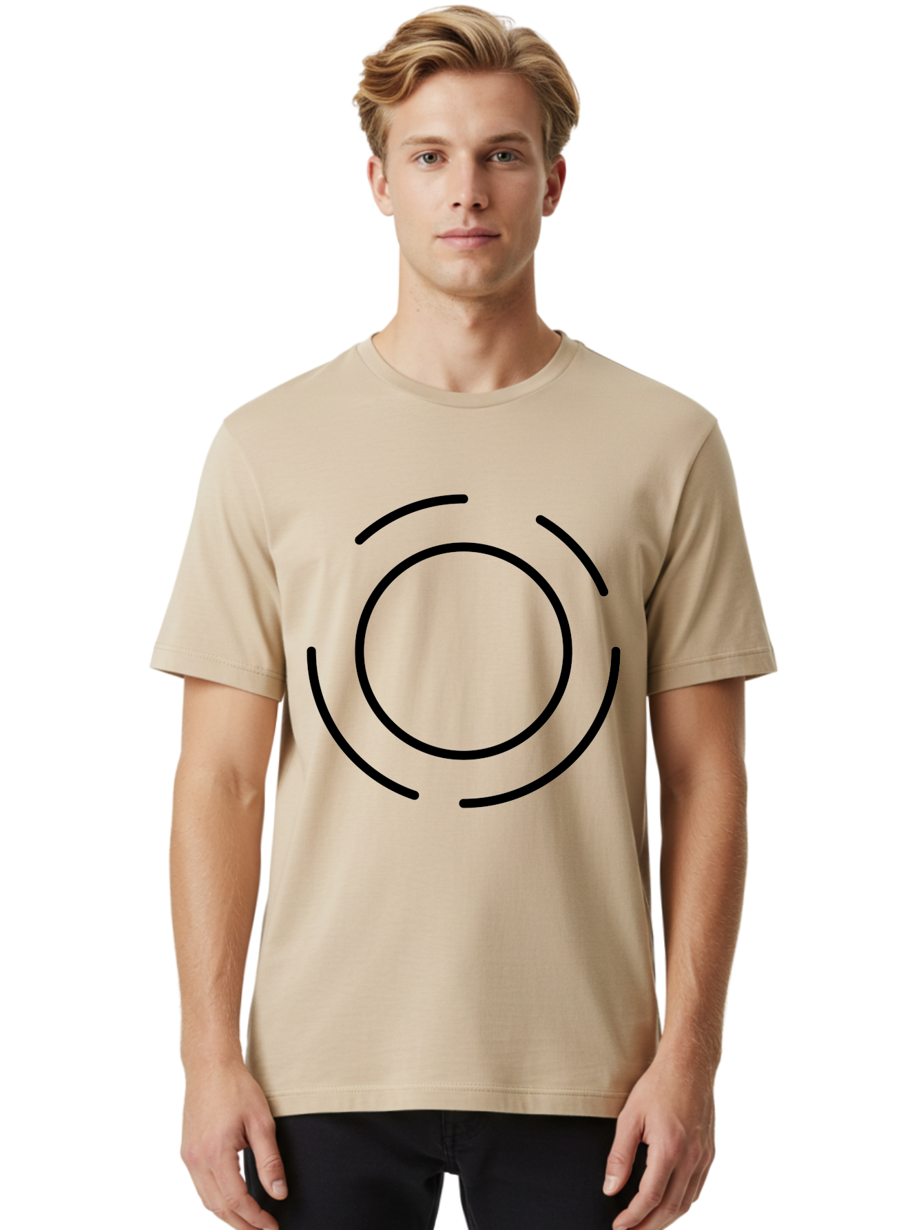 Loading-Symbol Men'S Graphic Tee, 100% Cotton, Comfortable Casual Summer Wear, Machine Washable, Loading Animation, Circular Motion, Progress Indicator, Black Lines, Abstract Shape, Dynamic Icon - Aaa191 18