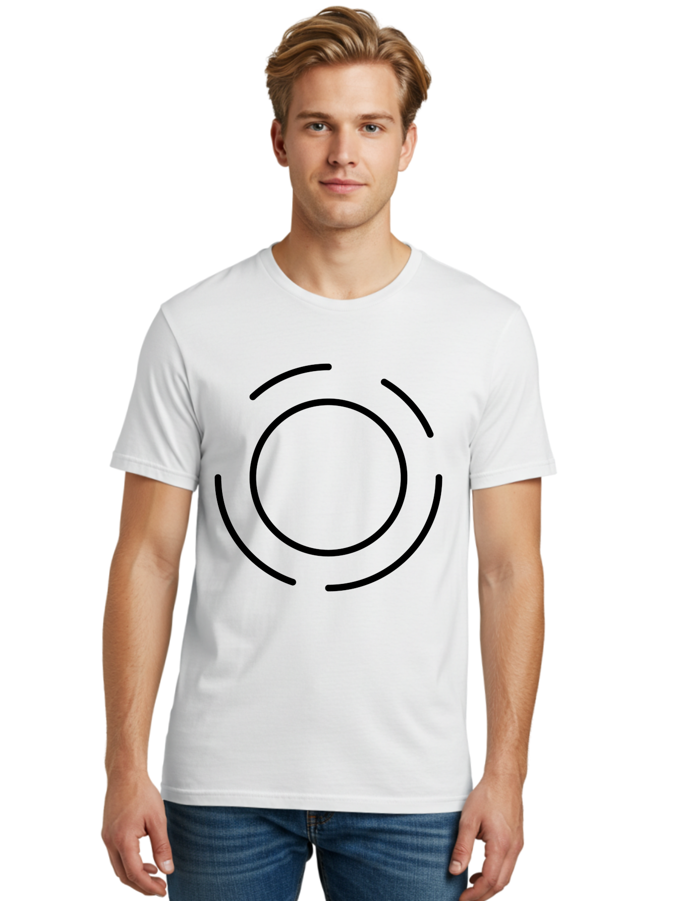 Loading-Symbol Men'S Graphic Tee, 100% Cotton, Comfortable Casual Summer Wear, Machine Washable, Loading Animation, Circular Motion, Progress Indicator, Black Lines, Abstract Shape, Dynamic Icon - Aaa191 22