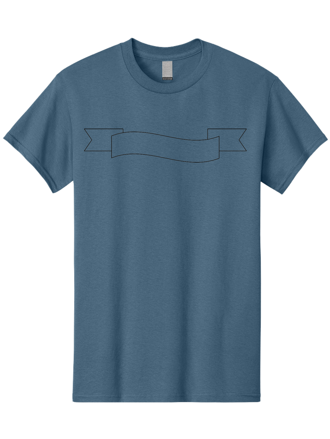 Ribbon-Banner-1 Men'S Graphic Tee, 100% Cotton, Comfortable Casual Summer Wear, Machine Washable, Ribbon Banner, Banner Design, Blank Banner, Banner Template, Graphic Design, Decorative Ribbon, Wavy Banner, Minimalist Design - Aaa201 11