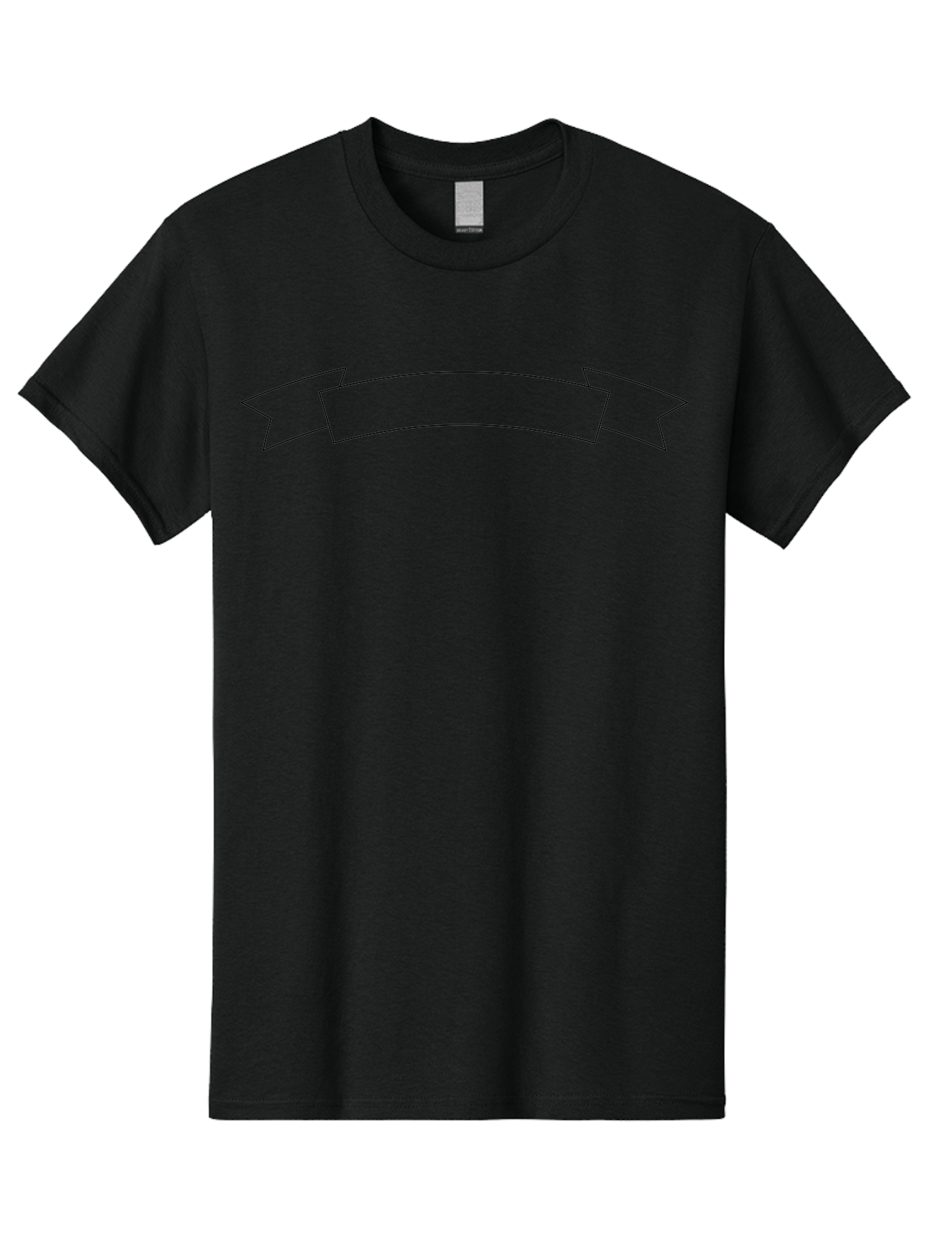 Ribbon-Banner Men'S Graphic Tee, 100% Cotton, Comfortable Casual Summer Wear, Machine Washable, Ribbon Banner, Blank Banner, Graphic Design Element, Web Design Feature, Empty Banner Template, Minimalist Design, Simple Illustration - Aaa202 9