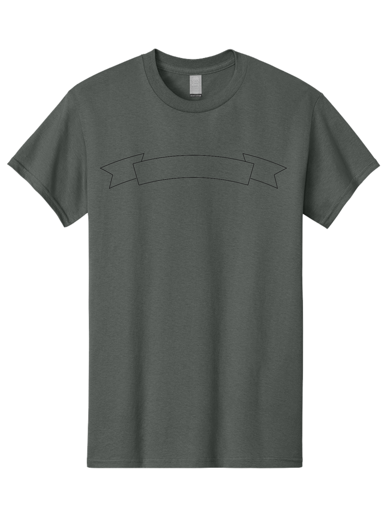Ribbon-Banner Men'S Graphic Tee, 100% Cotton, Comfortable Casual Summer Wear, Machine Washable, Ribbon Banner, Blank Banner, Graphic Design Element, Web Design Feature, Empty Banner Template, Minimalist Design, Simple Illustration - Aaa202 17