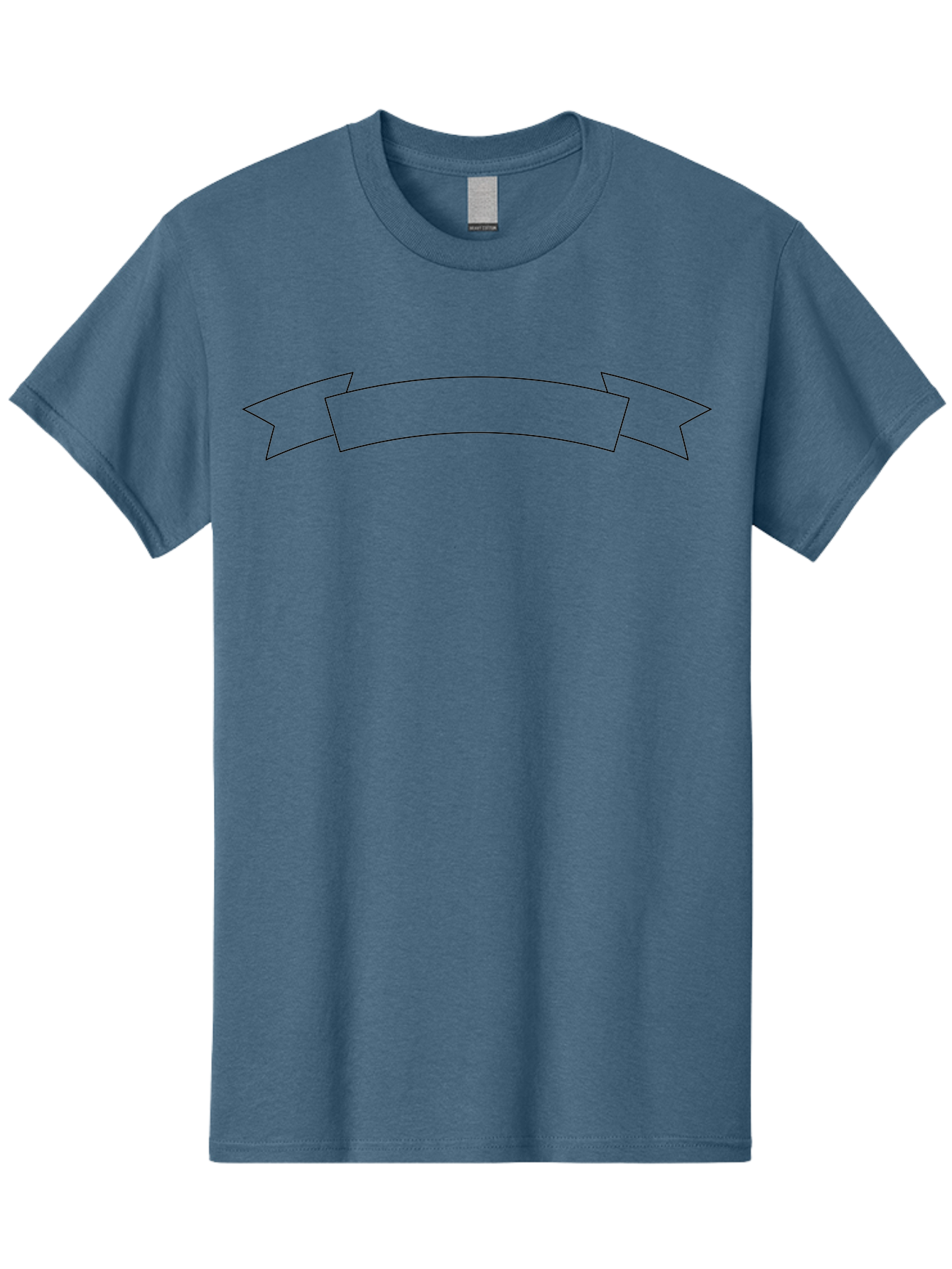 Ribbon-Banner Men'S Graphic Tee, 100% Cotton, Comfortable Casual Summer Wear, Machine Washable, Ribbon Banner, Blank Banner, Graphic Design Element, Web Design Feature, Empty Banner Template, Minimalist Design, Simple Illustration - Aaa202 15