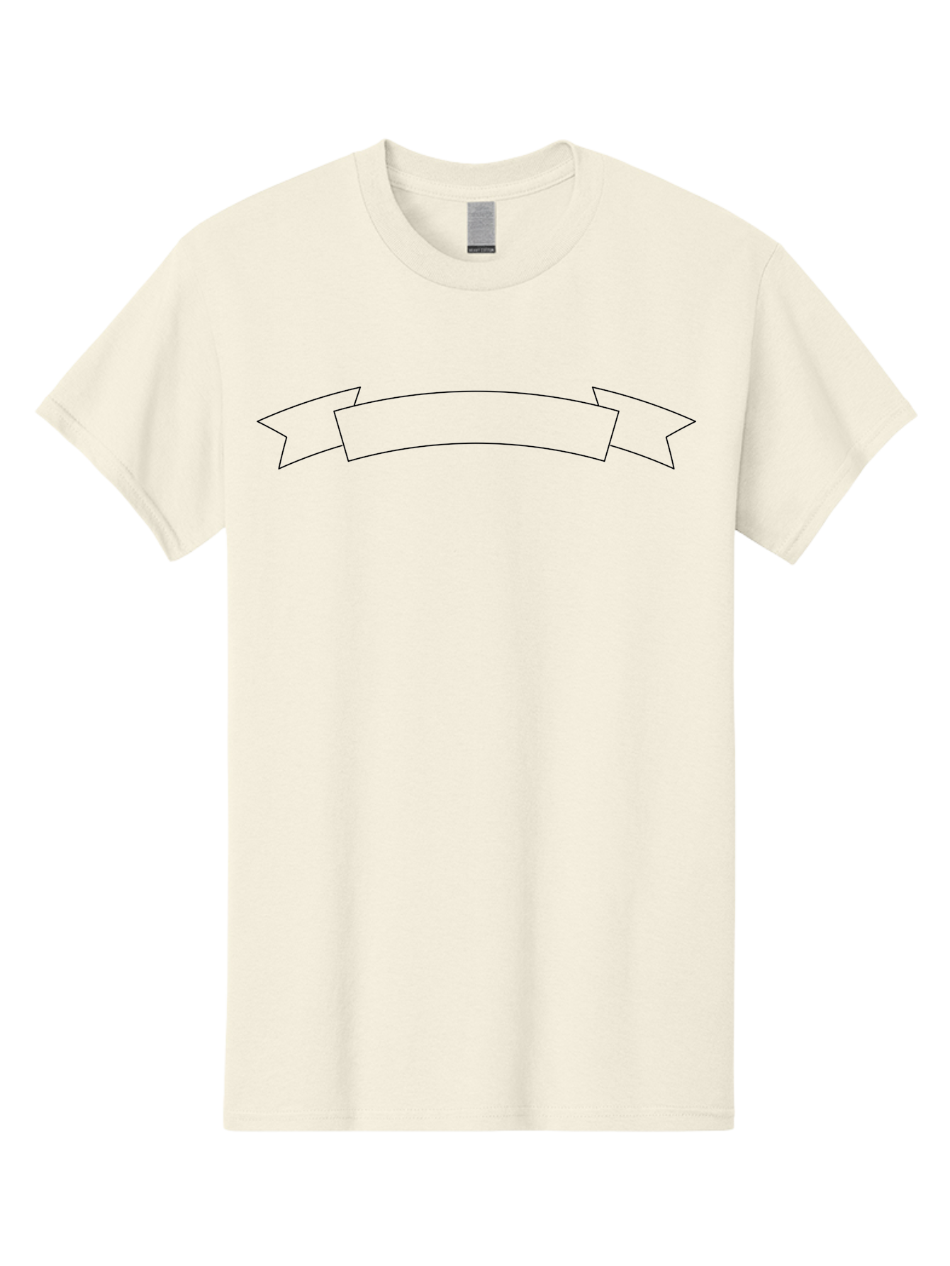 Ribbon-Banner Men'S Graphic Tee, 100% Cotton, Comfortable Casual Summer Wear, Machine Washable, Ribbon Banner, Blank Banner, Graphic Design Element, Web Design Feature, Empty Banner Template, Minimalist Design, Simple Illustration - Aaa202 29