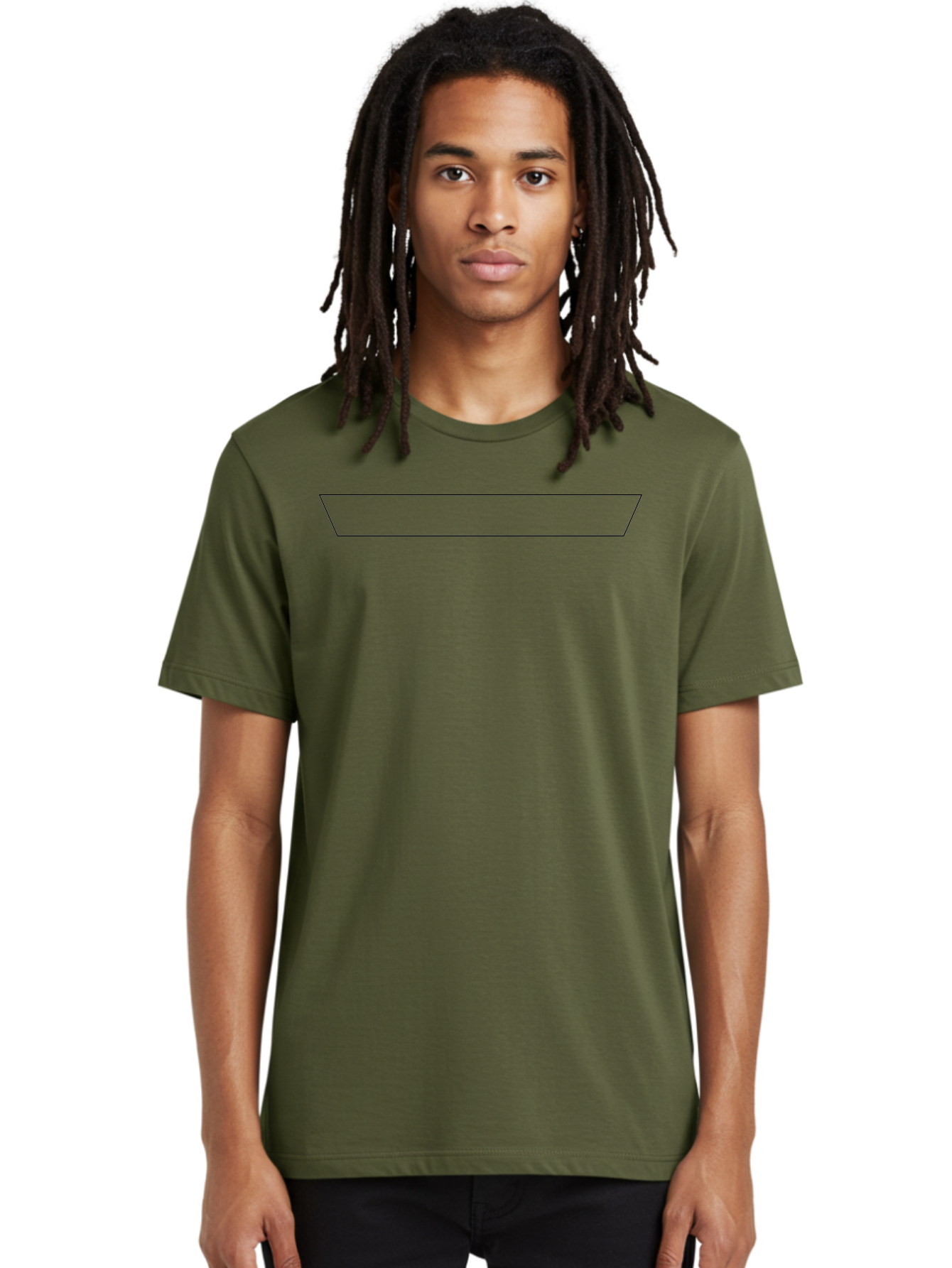 Simple-Trapezoid Men'S Graphic Tee, 100% Cotton, Comfortable Casual Summer Wear, Machine Washable, Simple Line Drawing, Minimalist Design, Geometric Shape, Trough Outline, Black Outline - Aaa205 20