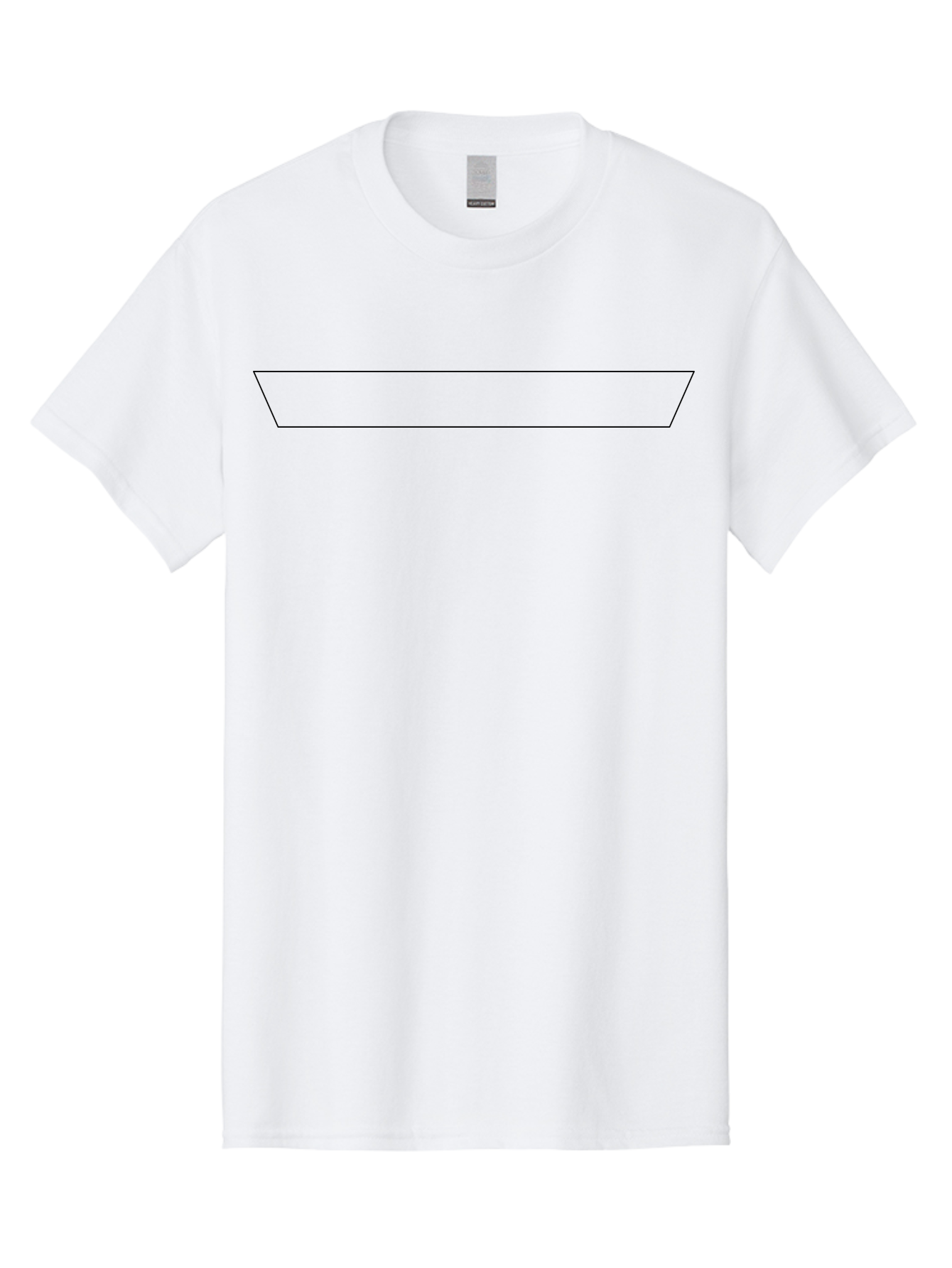 Simple-Trapezoid Men'S Graphic Tee, 100% Cotton, Comfortable Casual Summer Wear, Machine Washable, Simple Line Drawing, Minimalist Design, Geometric Shape, Trough Outline, Black Outline - Aaa205 21