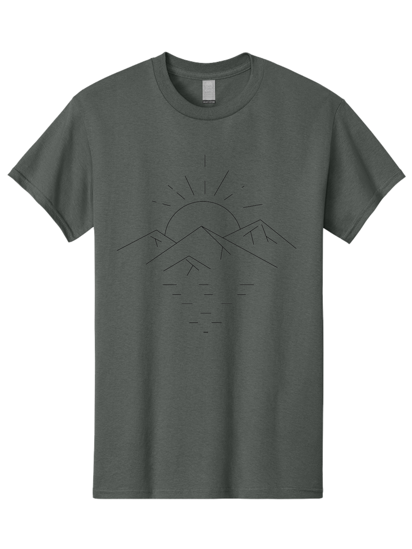 Sunrise-Over-Mountains Men'S Graphic Tee, 100% Cotton, Comfortable Casual Summer Wear, Machine Washable, Mountain Range, Serene Landscape, Sunrise Over Mountains, Minimalist Art, Simple Design, Calm Atmosphere, Peaceful Scenery, - Aaa208 19