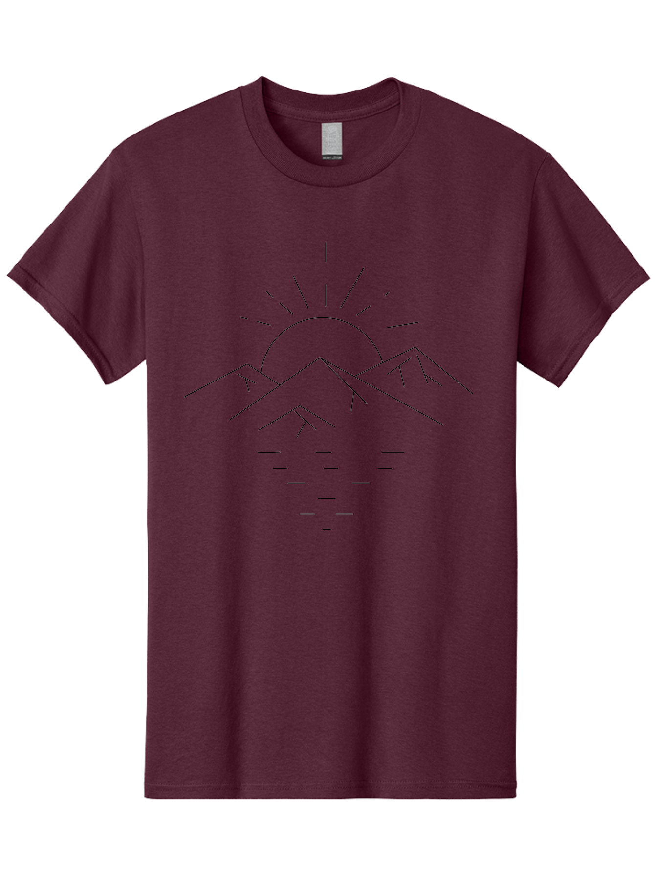 Sunrise-Over-Mountains Men'S Graphic Tee, 100% Cotton, Comfortable Casual Summer Wear, Machine Washable, Mountain Range, Serene Landscape, Sunrise Over Mountains, Minimalist Art, Simple Design, Calm Atmosphere, Peaceful Scenery, - Aaa208 15