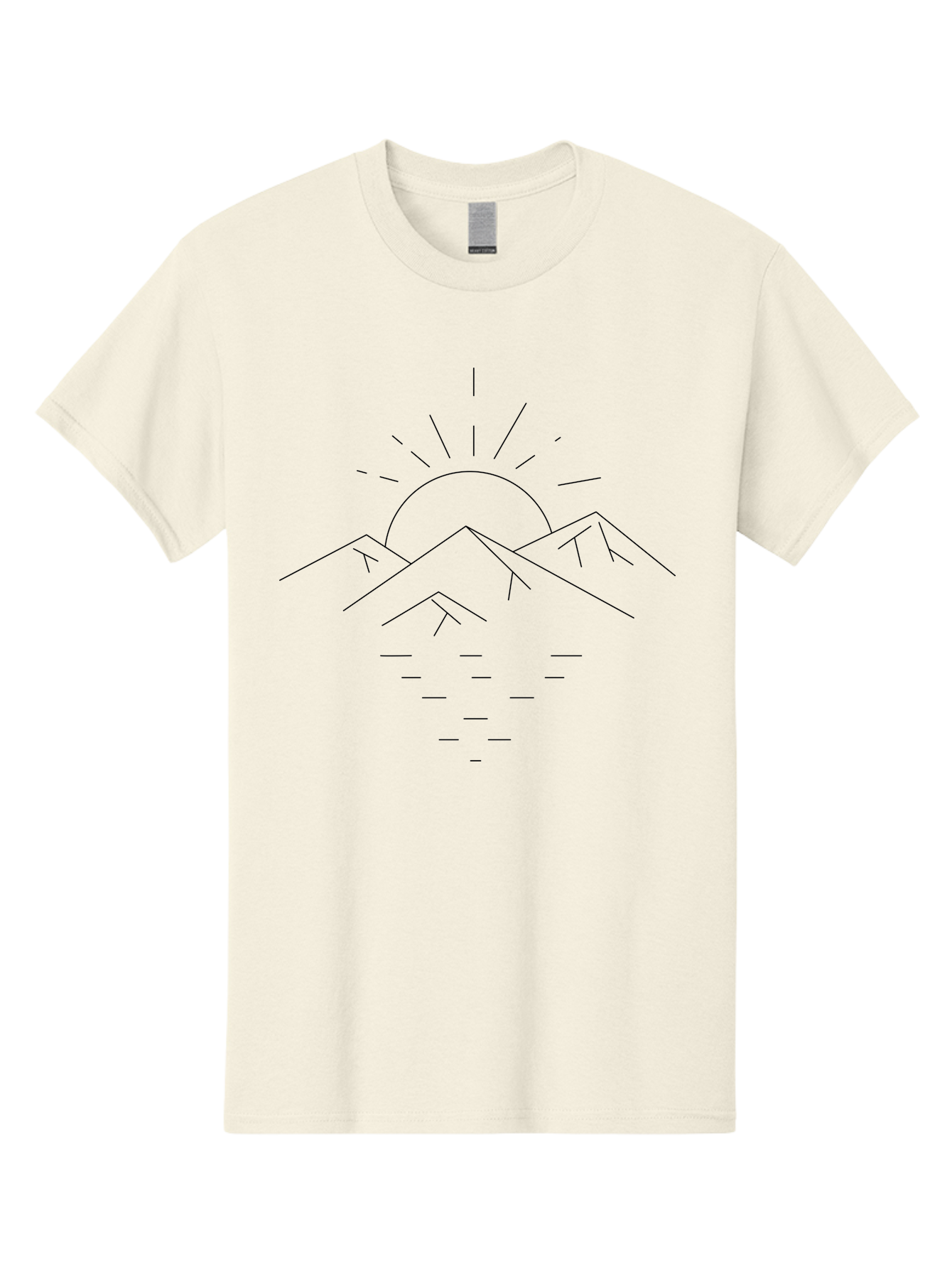 Sunrise-Over-Mountains Men'S Graphic Tee, 100% Cotton, Comfortable Casual Summer Wear, Machine Washable, Mountain Range, Serene Landscape, Sunrise Over Mountains, Minimalist Art, Simple Design, Calm Atmosphere, Peaceful Scenery, - Aaa208 17