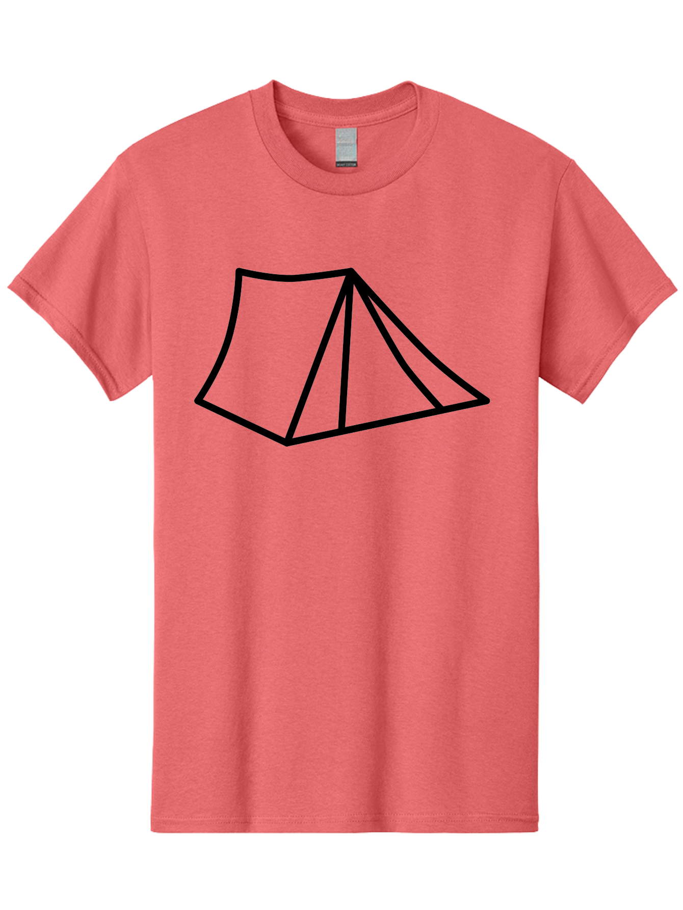 Tent-1 Men'S Graphic Tee, 100% Cotton, Comfortable Casual Summer Wear, Machine Washable, Camping Icon, Simple Tent, Minimalist Design, Black Outline, Outdoor Adventure, Tent Illustration, Camping Symbol, Wilderness Getaway - Aaa211 21