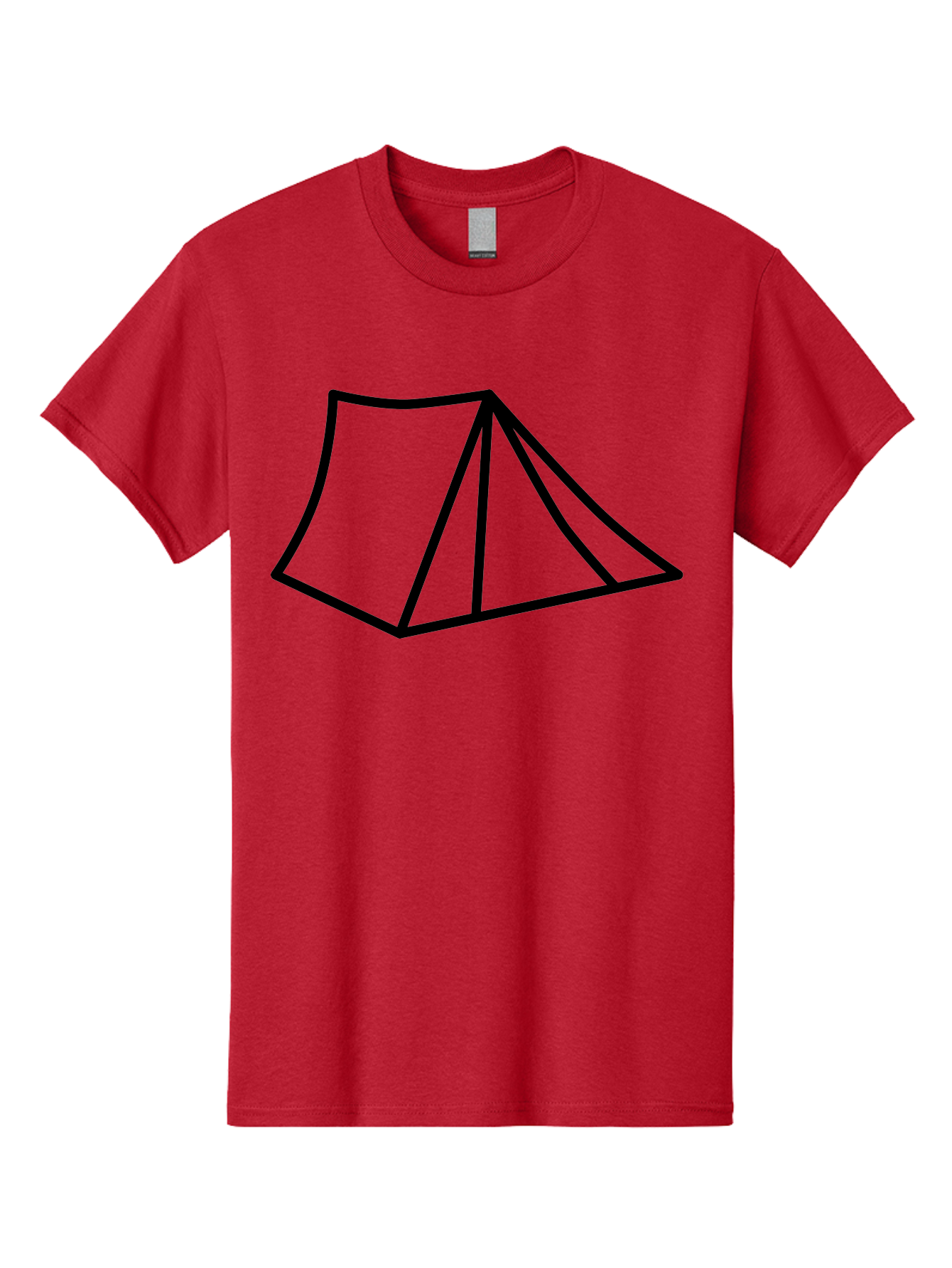 Tent-1 Men'S Graphic Tee, 100% Cotton, Comfortable Casual Summer Wear, Machine Washable, Camping Icon, Simple Tent, Minimalist Design, Black Outline, Outdoor Adventure, Tent Illustration, Camping Symbol, Wilderness Getaway - Aaa211 7
