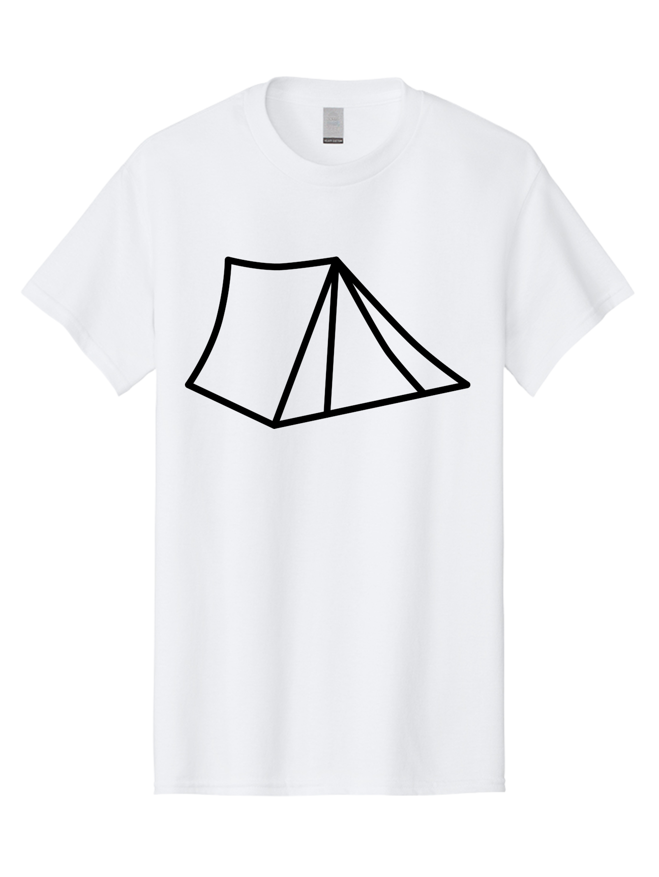 Tent-1 Men'S Graphic Tee, 100% Cotton, Comfortable Casual Summer Wear, Machine Washable, Camping Icon, Simple Tent, Minimalist Design, Black Outline, Outdoor Adventure, Tent Illustration, Camping Symbol, Wilderness Getaway - Aaa211 15
