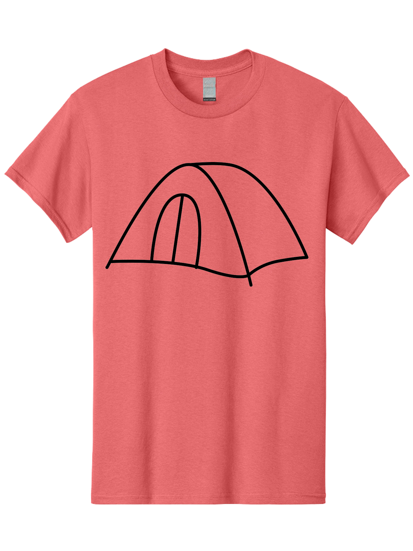 Tent-3 Men'S Graphic Tee, 100% Cotton, Comfortable Casual Summer Wear, Machine Washable, Simple Tent, Camping, Outdoor Adventure, Minimalist Design, Simple Lines, Black Outline, Shelter, Wilderness, Travel, Outdoor Recreation, - Aaa213 17