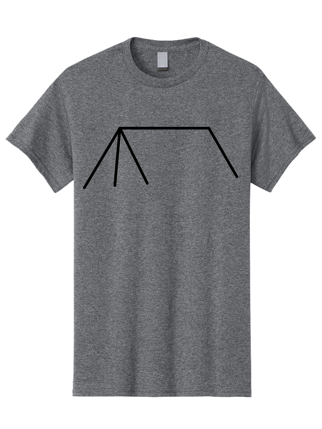 Tent-Icon Men'S Graphic Tee, 100% Cotton, Comfortable Casual Summer Wear, Machine Washable, Simple House Outline, Minimalist Design, Black Lines, Geometric Shapes, Modern Architecture, House Icon, Simple Home - Aaa216 9
