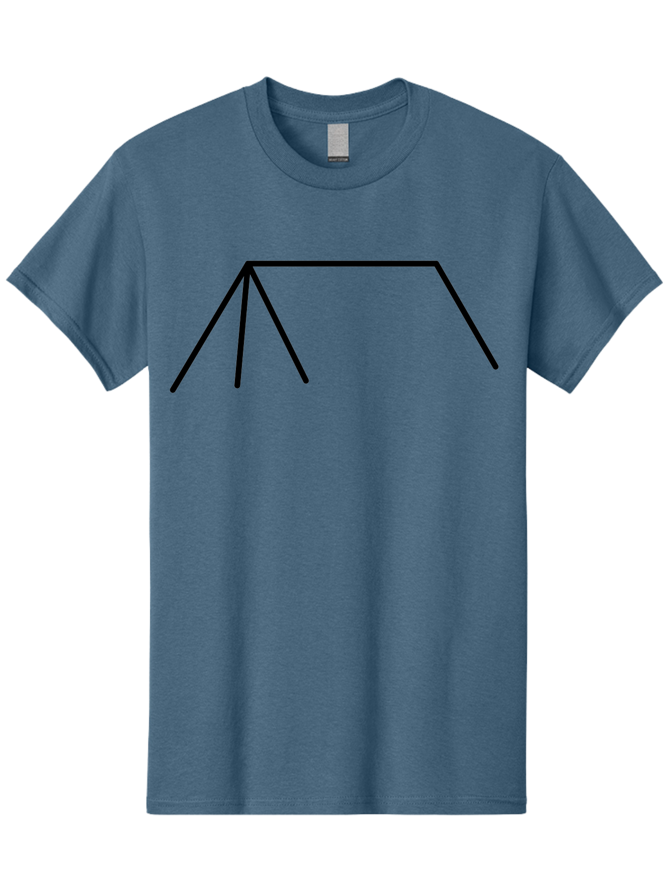 Tent-Icon Men'S Graphic Tee, 100% Cotton, Comfortable Casual Summer Wear, Machine Washable, Simple House Outline, Minimalist Design, Black Lines, Geometric Shapes, Modern Architecture, House Icon, Simple Home - Aaa216 11
