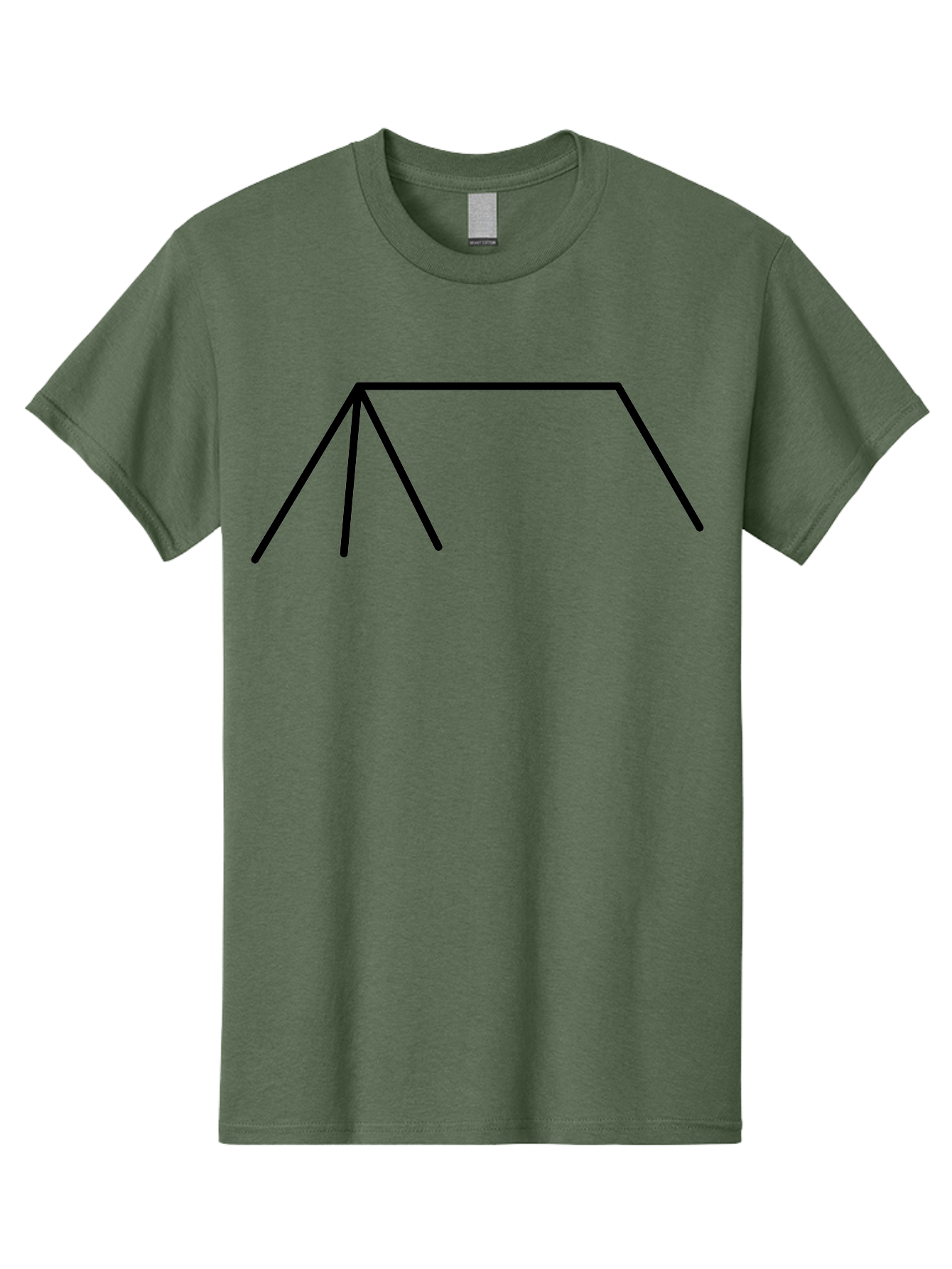 Tent-Icon Men'S Graphic Tee, 100% Cotton, Comfortable Casual Summer Wear, Machine Washable, Simple House Outline, Minimalist Design, Black Lines, Geometric Shapes, Modern Architecture, House Icon, Simple Home - Aaa216 11