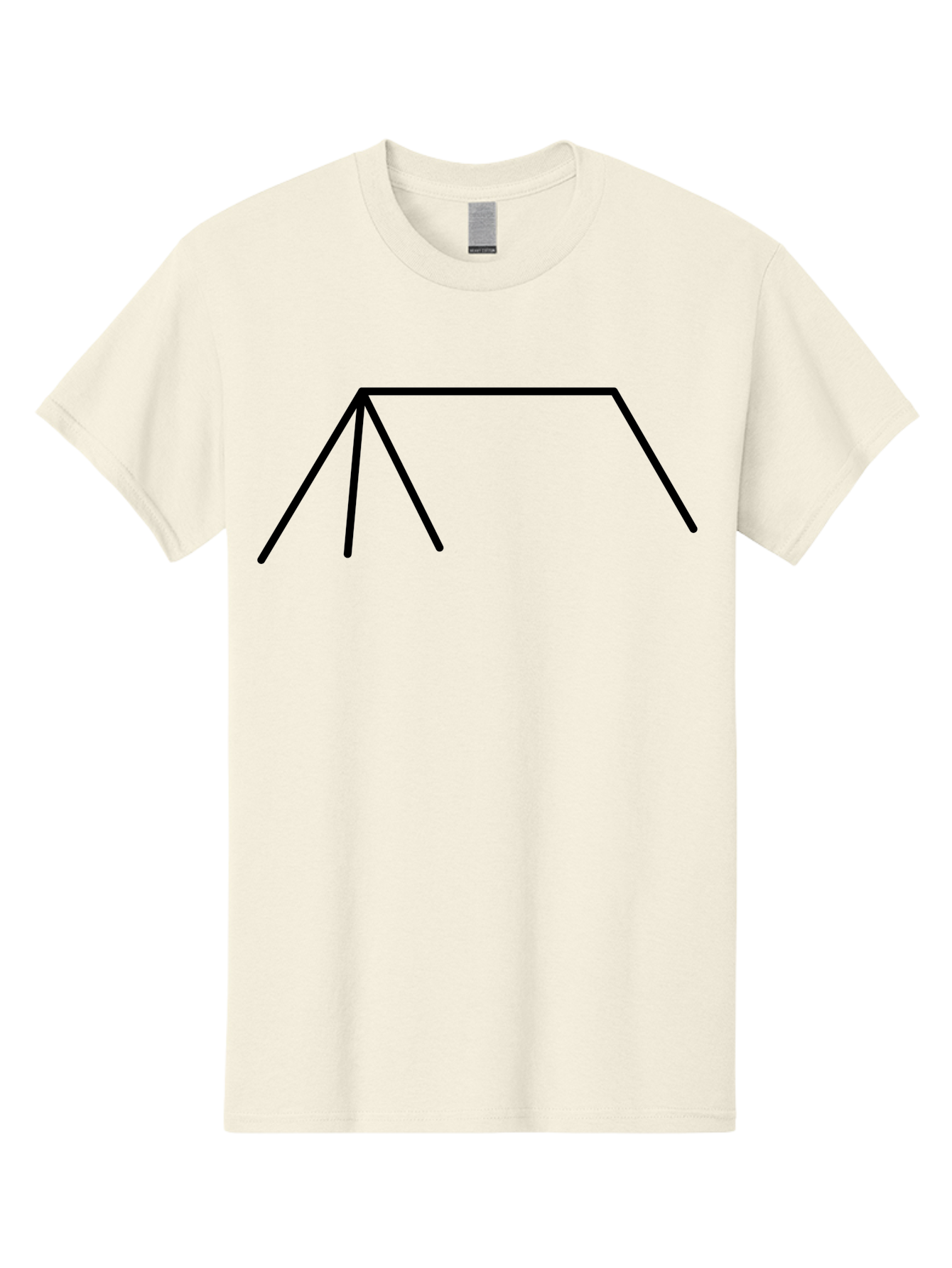 Tent-Icon Men'S Graphic Tee, 100% Cotton, Comfortable Casual Summer Wear, Machine Washable, Simple House Outline, Minimalist Design, Black Lines, Geometric Shapes, Modern Architecture, House Icon, Simple Home - Aaa216 17