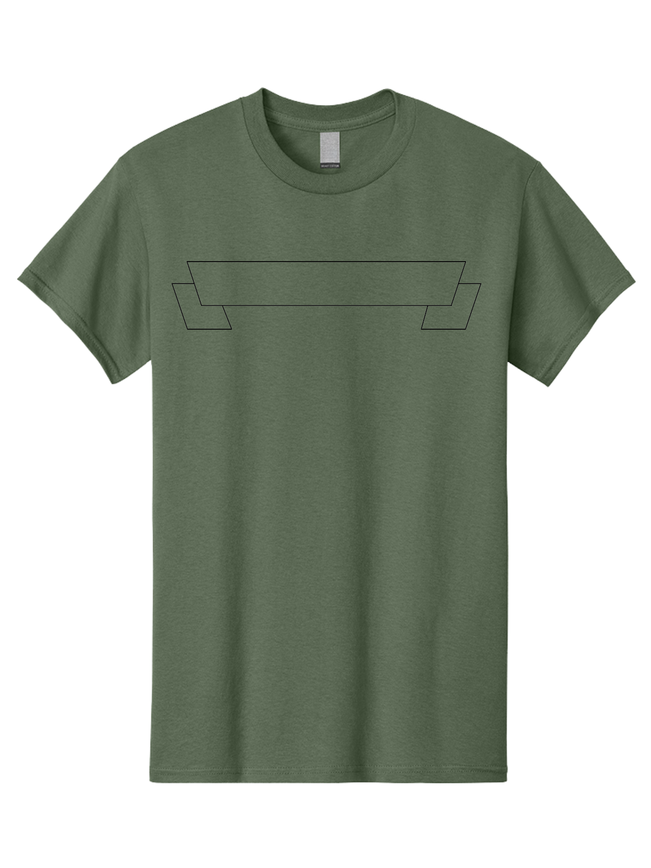 Text-Box Men'S Graphic Tee, 100% Cotton, Comfortable Casual Summer Wear, Machine Washable, Ribbon Banner, Outline Design, Simple Graphics, Minimalist Style, Clean Lines, Modern Aesthetic, Empty Space, Customizable Template - Aaa220 15