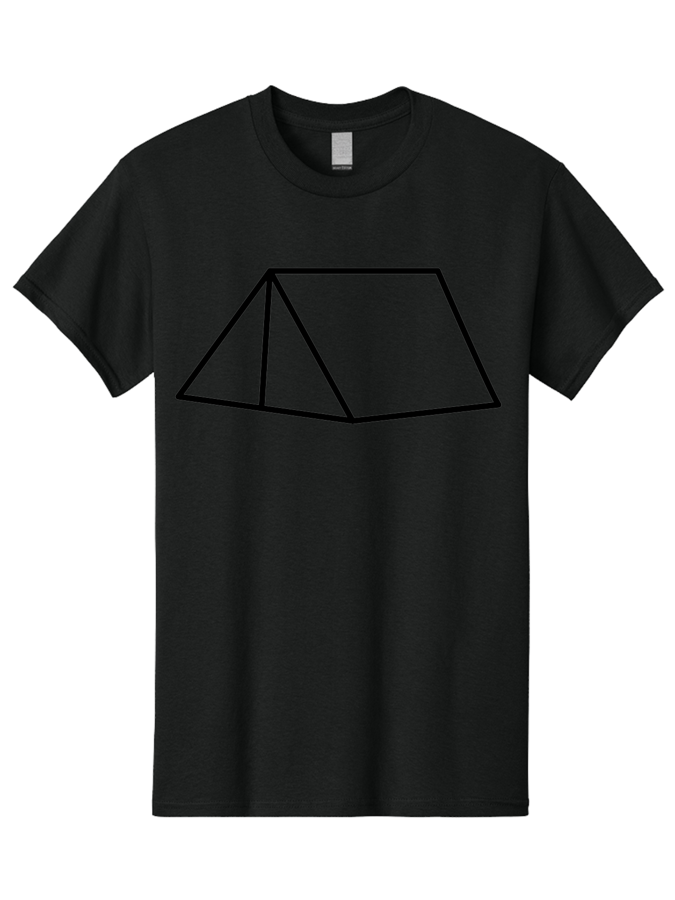 Triangular-Prism Men'S Graphic Tee, 100% Cotton, Comfortable Casual Summer Wear, Machine Washable, Geometric Shape, 3D Figure, Triangular Prism, Simple Design, Black Outline, Minimalist Art, Mathematical Concept, Educational Graphic - Aaa226 11