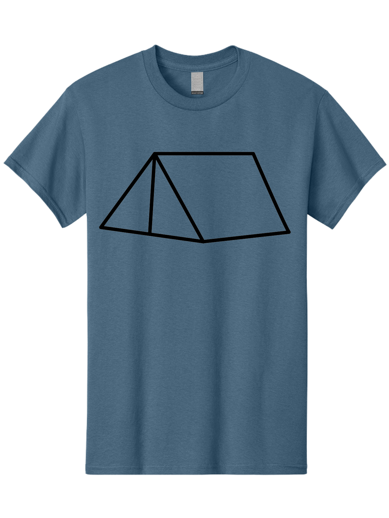 Triangular-Prism Men'S Graphic Tee, 100% Cotton, Comfortable Casual Summer Wear, Machine Washable, Geometric Shape, 3D Figure, Triangular Prism, Simple Design, Black Outline, Minimalist Art, Mathematical Concept, Educational Graphic - Aaa226 7