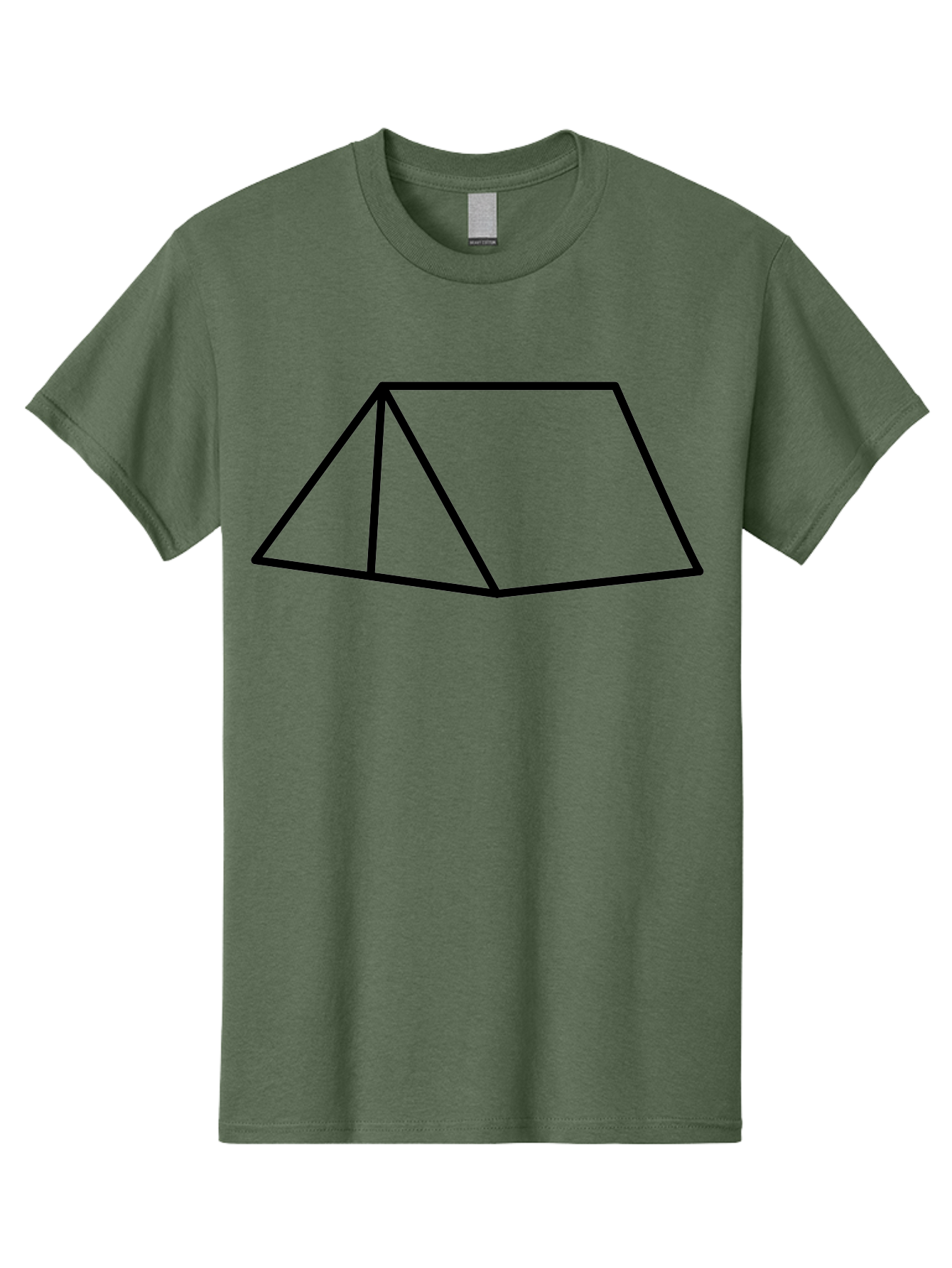 Triangular-Prism Men'S Graphic Tee, 100% Cotton, Comfortable Casual Summer Wear, Machine Washable, Geometric Shape, 3D Figure, Triangular Prism, Simple Design, Black Outline, Minimalist Art, Mathematical Concept, Educational Graphic - Aaa226 29