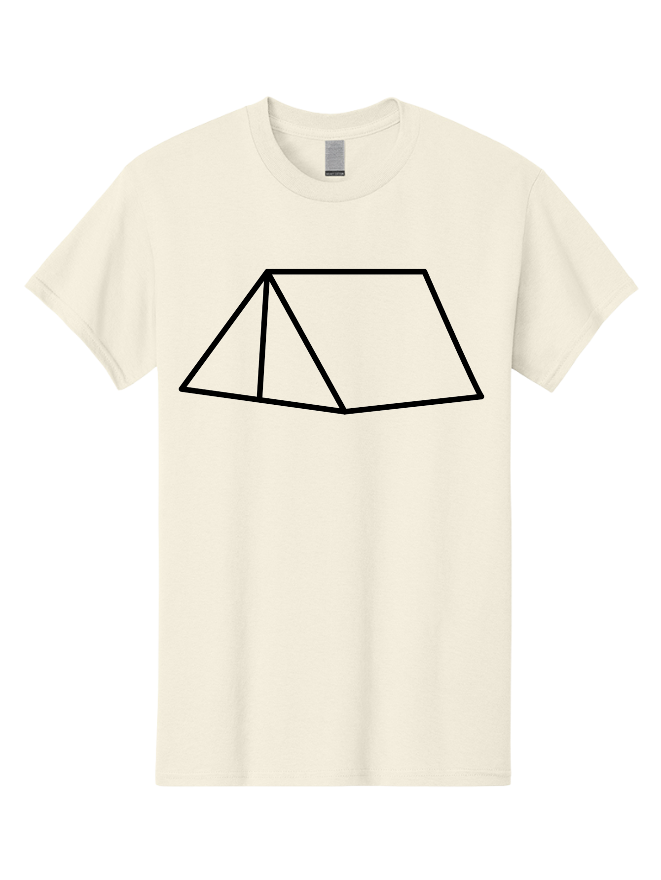 Triangular-Prism Men'S Graphic Tee, 100% Cotton, Comfortable Casual Summer Wear, Machine Washable, Geometric Shape, 3D Figure, Triangular Prism, Simple Design, Black Outline, Minimalist Art, Mathematical Concept, Educational Graphic - Aaa226 5