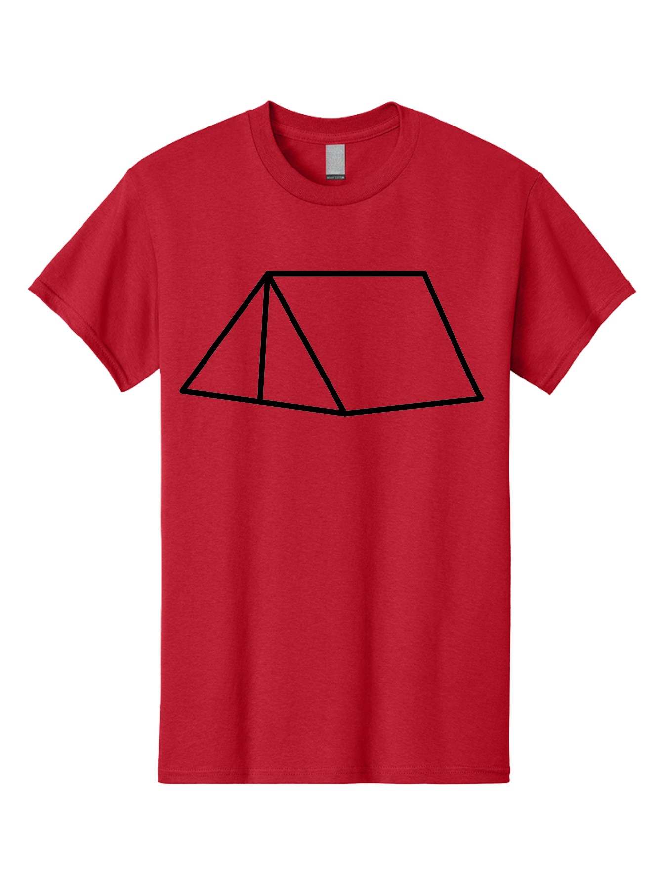 Triangular-Prism Men'S Graphic Tee, 100% Cotton, Comfortable Casual Summer Wear, Machine Washable, Geometric Shape, 3D Figure, Triangular Prism, Simple Design, Black Outline, Minimalist Art, Mathematical Concept, Educational Graphic - Aaa226 19