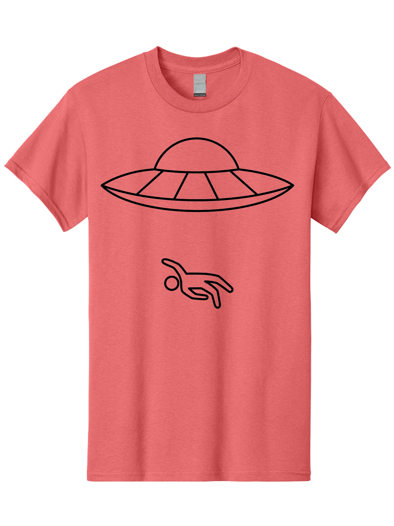 Ufo Men'S Graphic Tee, 100% Cotton, Comfortable Casual Summer Wear, Machine Washable, Ufo Sighting, Alien Encounter, Mysterious Hand, Black Outline, Simple Design, Pop Art Style, Modern Graphic, Minimalist Illustration, Outer Space, - Aaa227 17
