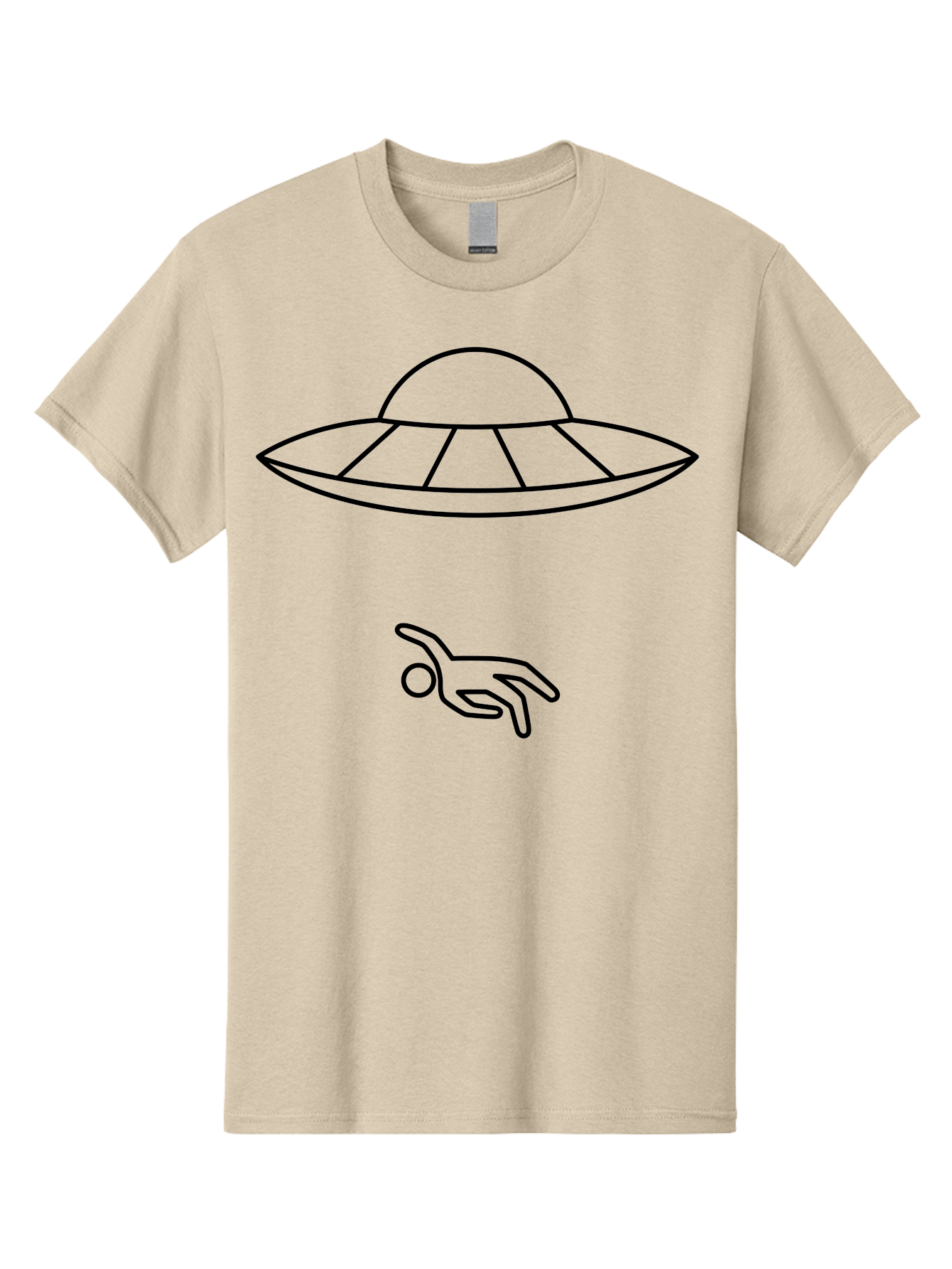 Ufo Men'S Graphic Tee, 100% Cotton, Comfortable Casual Summer Wear, Machine Washable, Ufo Sighting, Alien Encounter, Mysterious Hand, Black Outline, Simple Design, Pop Art Style, Modern Graphic, Minimalist Illustration, Outer Space, - Aaa227 21