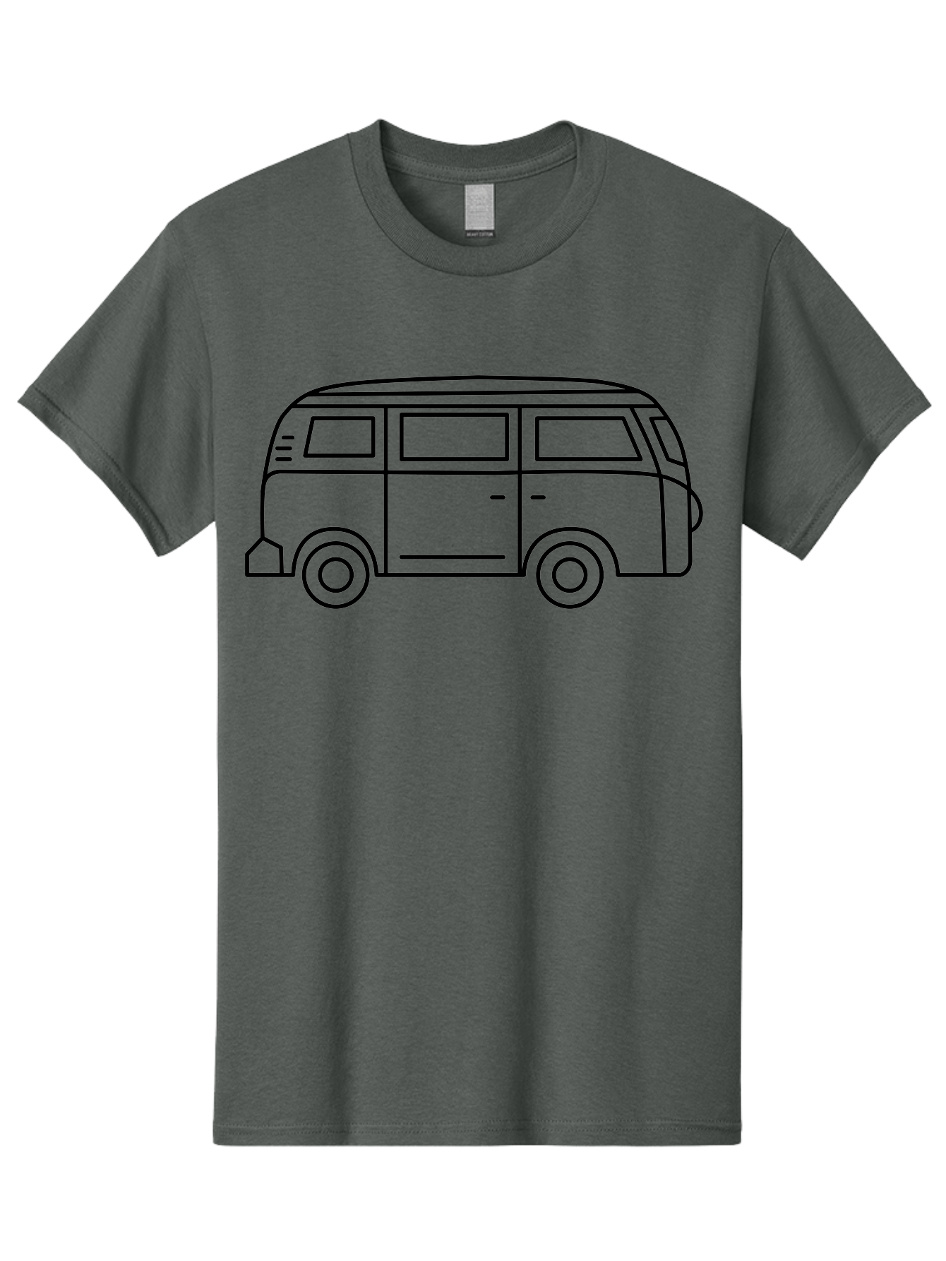 Vw-Bus Men'S Graphic Tee, 100% Cotton, Comfortable Casual Summer Wear, Machine Washable, Classic Vw Bus, Vintage Vehicle, Retro Van, Minimalist Design, Simple Illustration, Modern Graphic, Transportation Icon, Adventure Symbol, - Aaa228 11