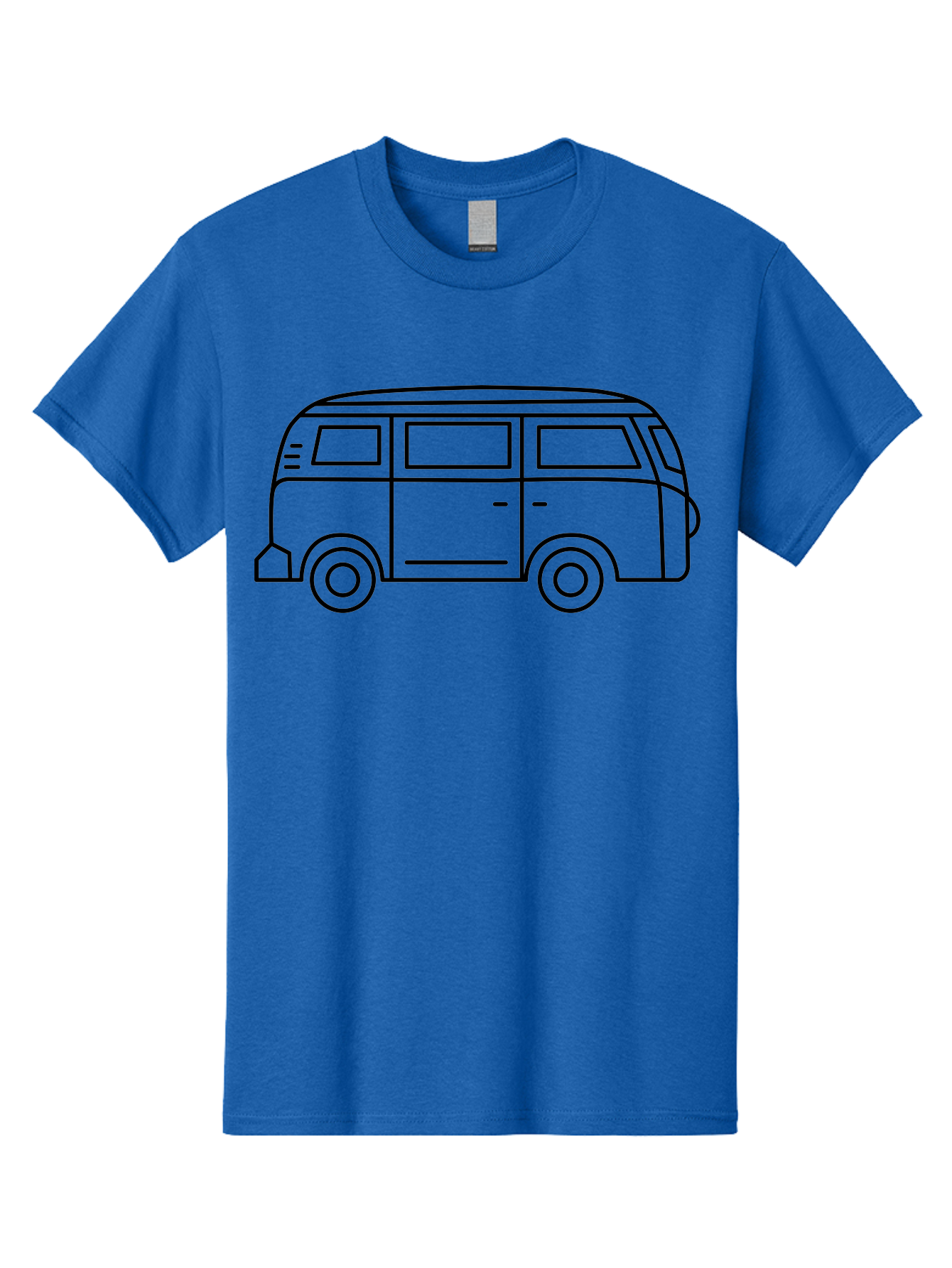 Vw-Bus Men'S Graphic Tee, 100% Cotton, Comfortable Casual Summer Wear, Machine Washable, Classic Vw Bus, Vintage Vehicle, Retro Van, Minimalist Design, Simple Illustration, Modern Graphic, Transportation Icon, Adventure Symbol, - Aaa228 27