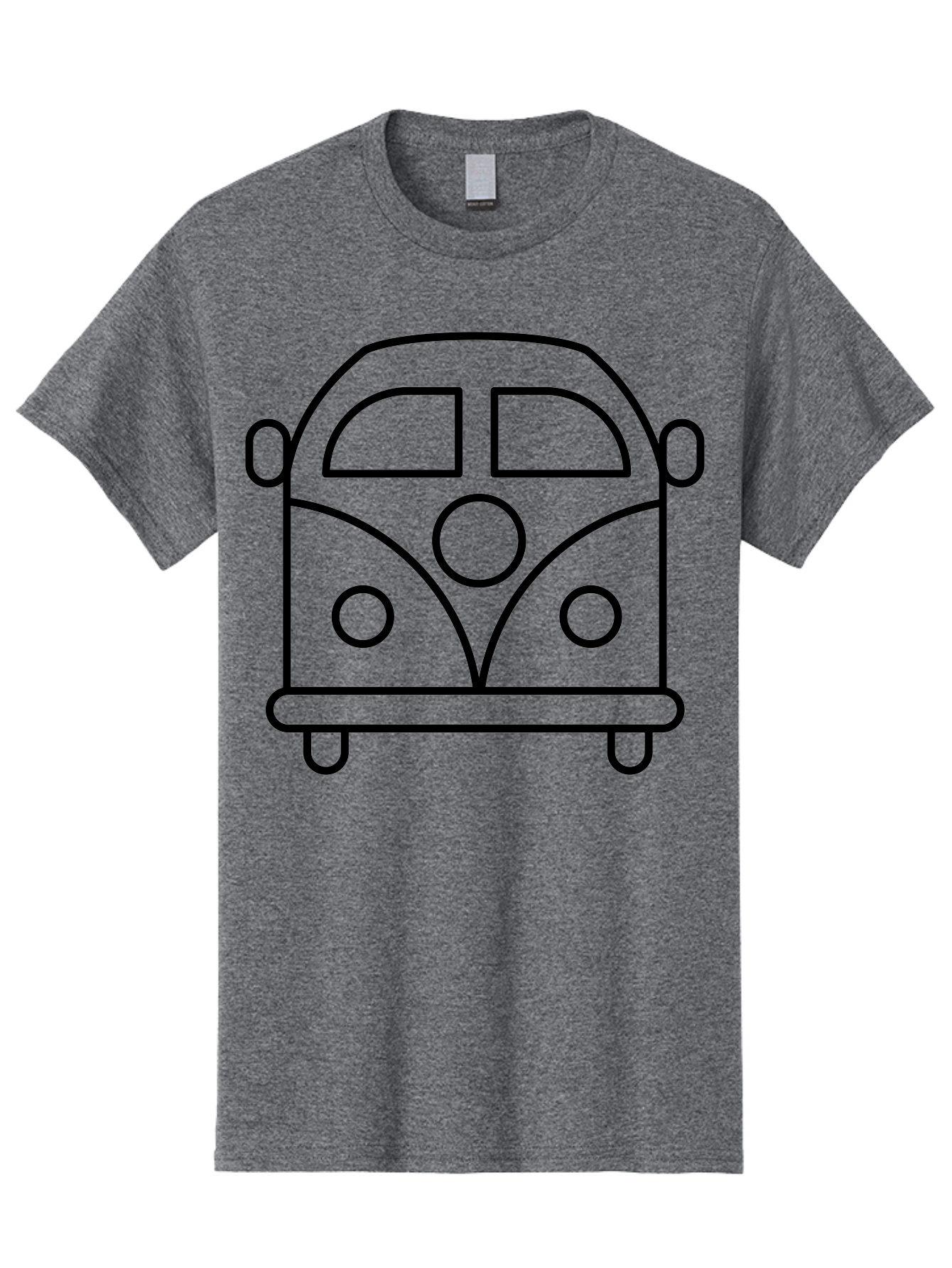 Vw-Van Men'S Graphic Tee, 100% Cotton, Comfortable Casual Summer Wear, Machine Washable, Volkswagen Bus, Retro Vehicle, Classic Car, Hippie Culture, Road Trip, Vintage Transportation, Minimalist Design, Simple Illustration - Aaa229 5