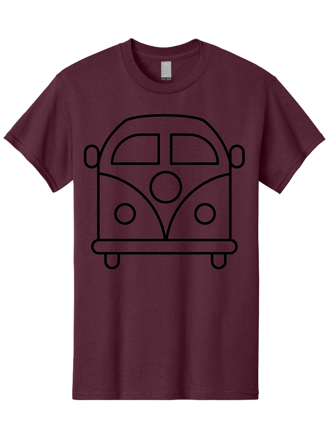 Vw-Van Men'S Graphic Tee, 100% Cotton, Comfortable Casual Summer Wear, Machine Washable, Volkswagen Bus, Retro Vehicle, Classic Car, Hippie Culture, Road Trip, Vintage Transportation, Minimalist Design, Simple Illustration - Aaa229 13