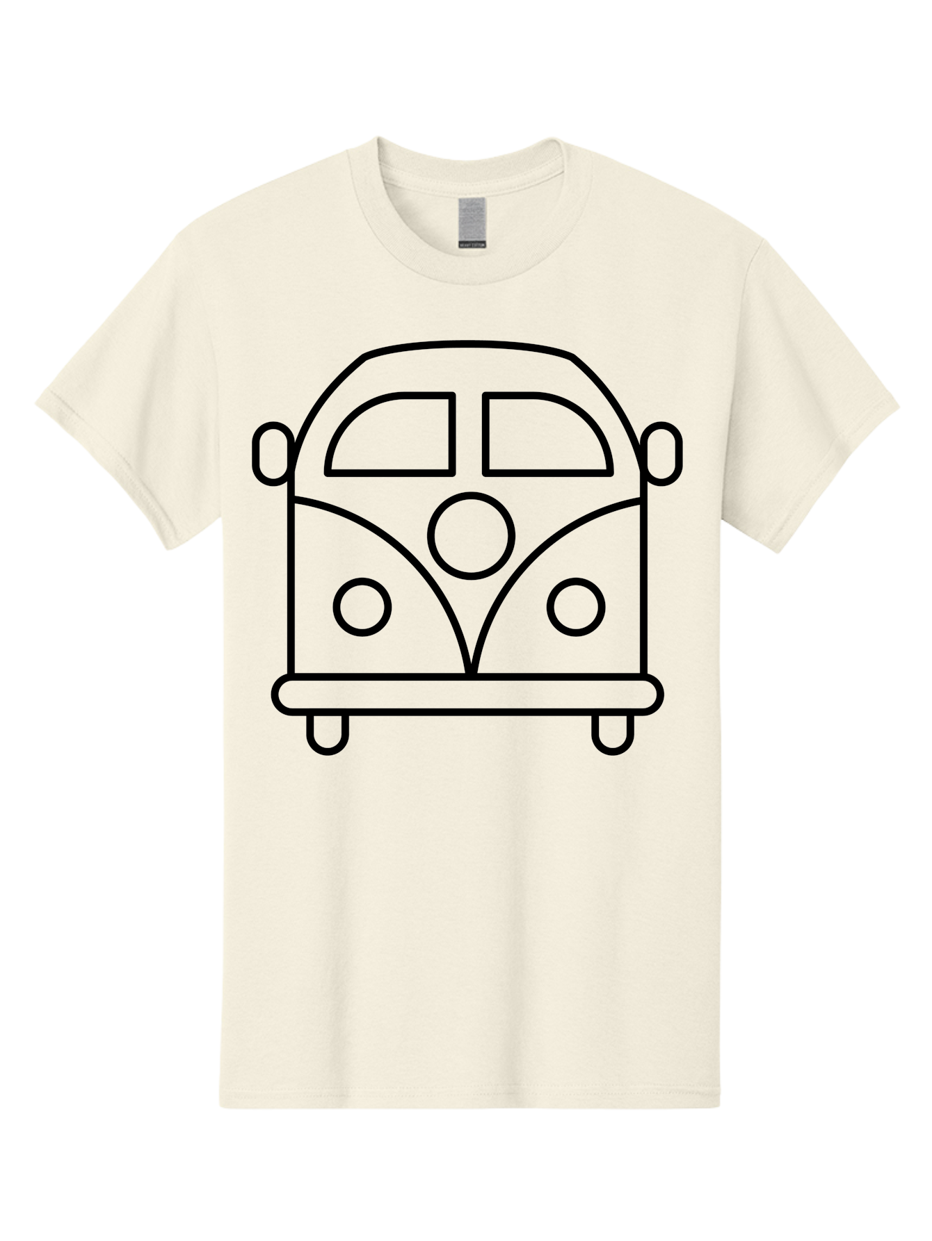 Vw-Van Men'S Graphic Tee, 100% Cotton, Comfortable Casual Summer Wear, Machine Washable, Volkswagen Bus, Retro Vehicle, Classic Car, Hippie Culture, Road Trip, Vintage Transportation, Minimalist Design, Simple Illustration - Aaa229 21
