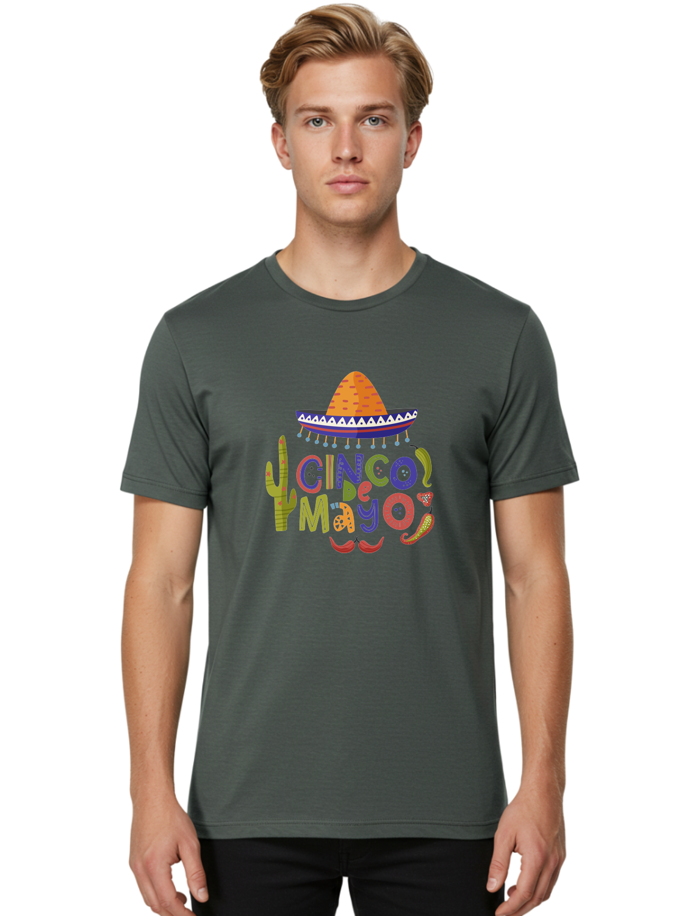 Cinco-De-Mayo-1 Men'S Graphic Tee, 100% Cotton, Comfortable Casual Summer Wear, Machine Washable, Cinco De Mayo, Sombrero, Chili Peppers, Cactus, Festive Design, Vibrant Colors, Mexican Heritage, Cultural Celebration, Fiesta Theme, - Aaa233 26