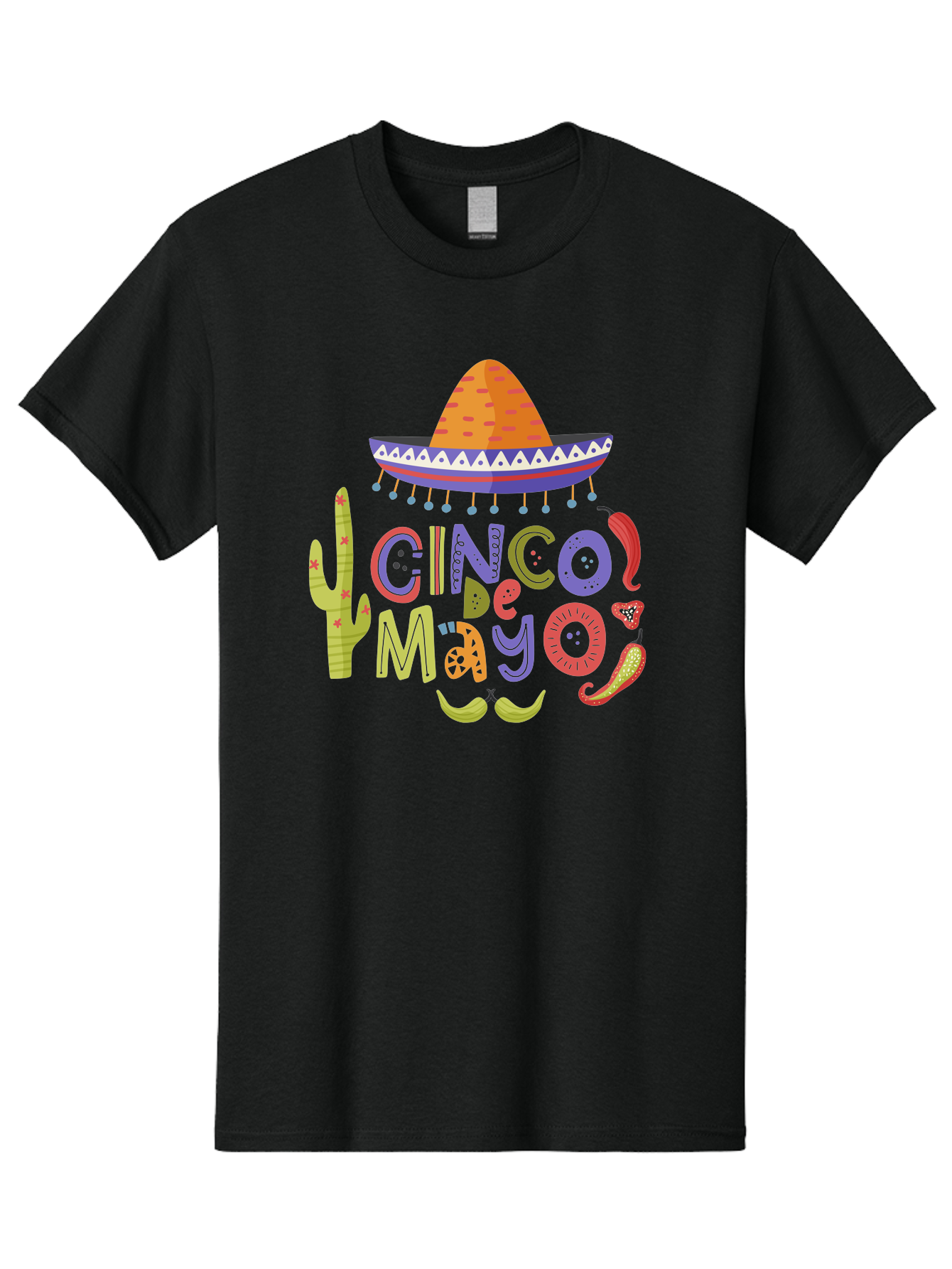 Cinco-De-Mayo-2 Men'S Graphic Tee, 100% Cotton, Comfortable Casual Summer Wear, Machine Washable, Cinco De Mayo, Mexican Holiday, Festive Celebration, Colorful Sombrero, Cactus, Chili Peppers, Vibrant Colors, Fiesta Theme, Party Decoration, - Aaa234 29