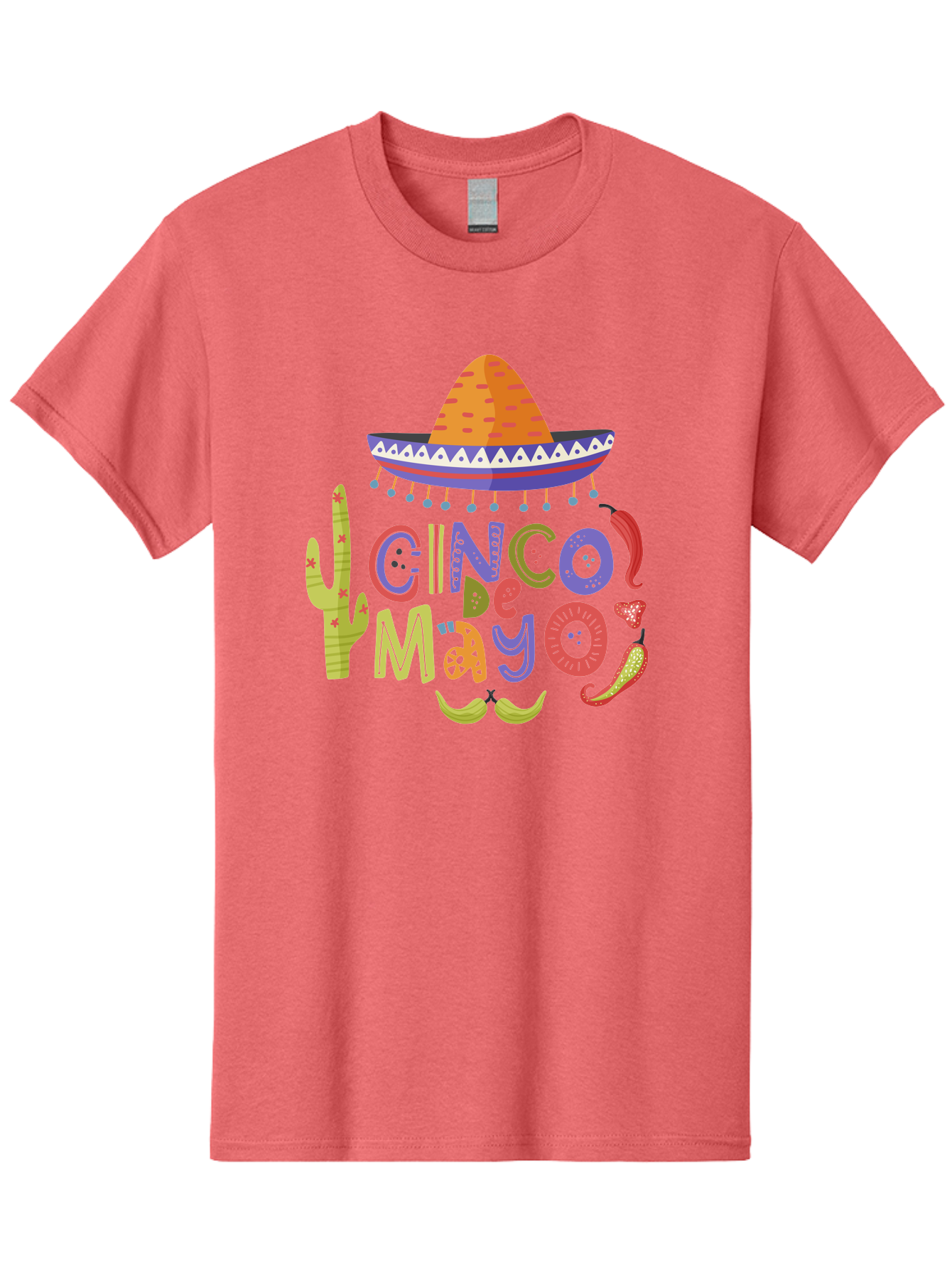 Cinco-De-Mayo-2 Men'S Graphic Tee, 100% Cotton, Comfortable Casual Summer Wear, Machine Washable, Cinco De Mayo, Mexican Holiday, Festive Celebration, Colorful Sombrero, Cactus, Chili Peppers, Vibrant Colors, Fiesta Theme, Party Decoration, - Aaa234 27