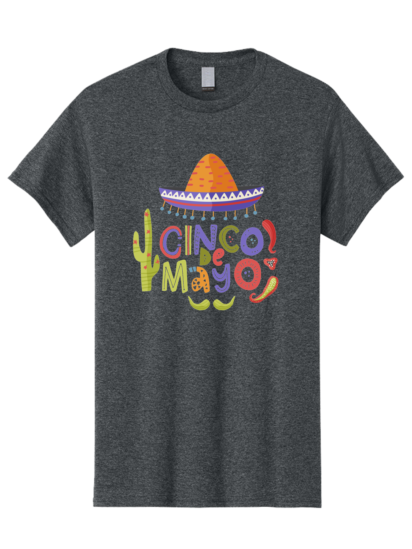 Cinco-De-Mayo-2 Men'S Graphic Tee, 100% Cotton, Comfortable Casual Summer Wear, Machine Washable, Cinco De Mayo, Mexican Holiday, Festive Celebration, Colorful Sombrero, Cactus, Chili Peppers, Vibrant Colors, Fiesta Theme, Party Decoration, - Aaa234 21